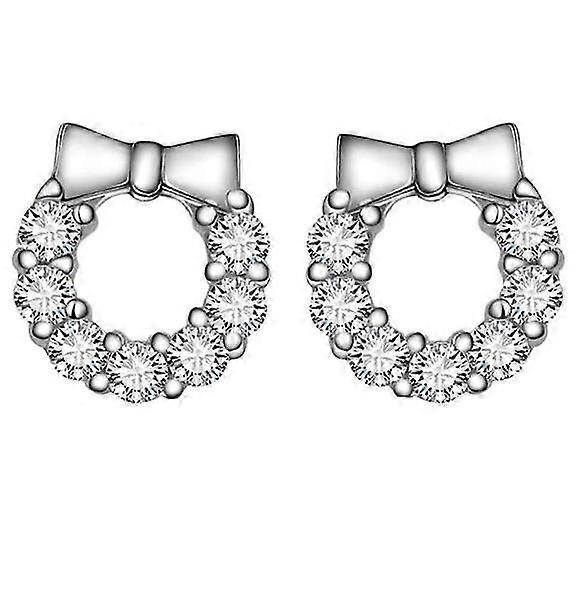 עגיל ,1זוג קליפס עגיל אישה חג המולד קשת גרלנד תליון אוזן חתיכים עגיל גברת משתלשלת תכשיטים אביזרים אהבה מתנה