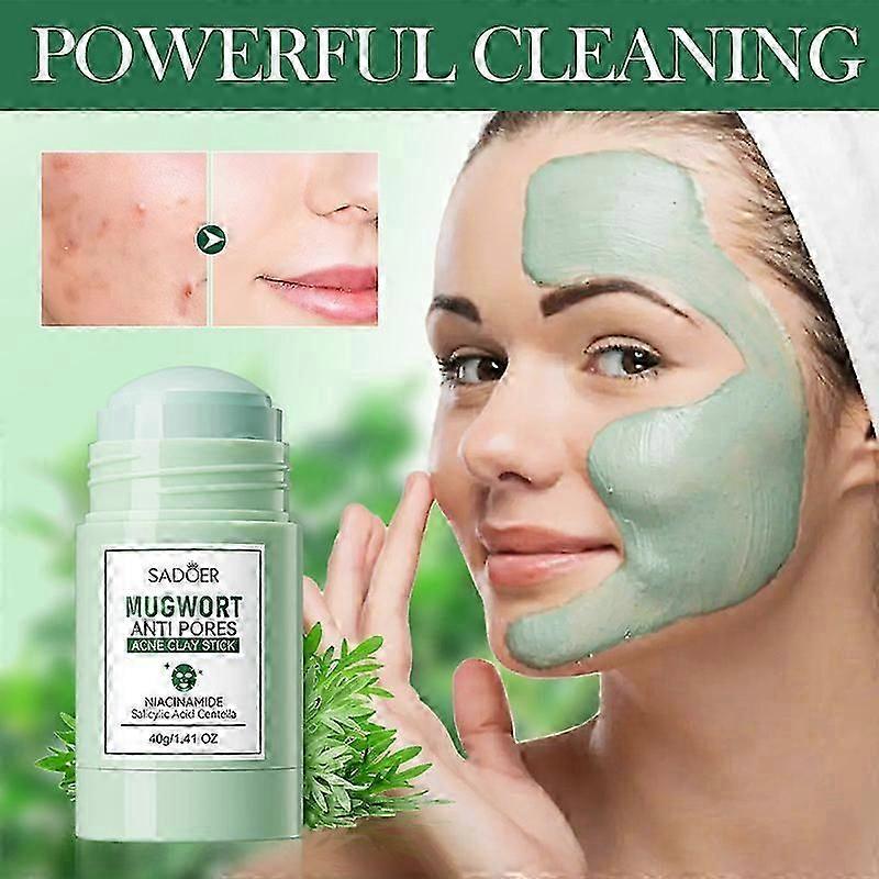 Wormwood Mud Clay Mask - Deep Cleansing Pore Purifying Clay Mask with Tea Tree, Bentonite and Kaolin Clay - Vegan Clay Mask for Face and Body
