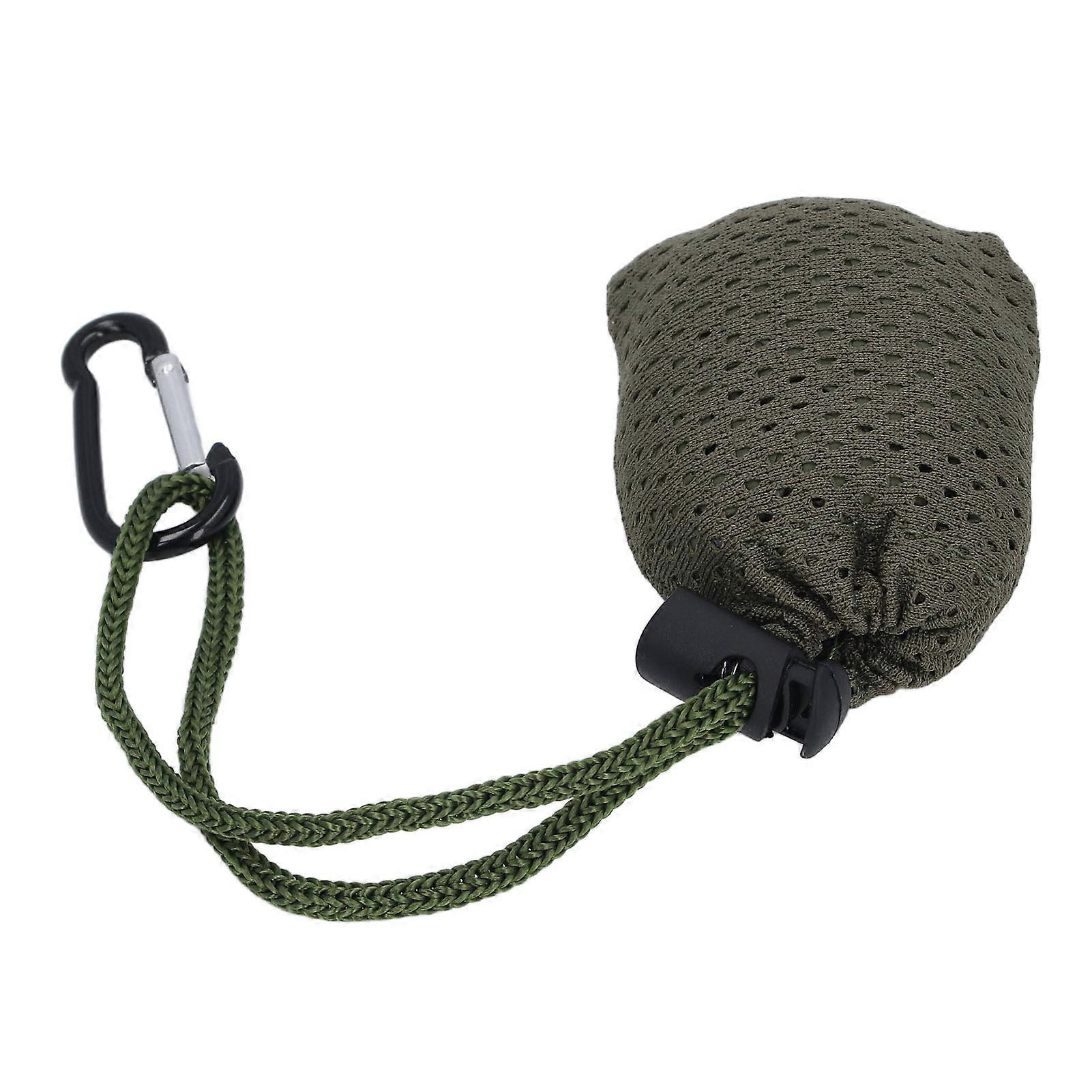 Large Capacity OD Green Foldable Reusable Grocery Bag with Hook