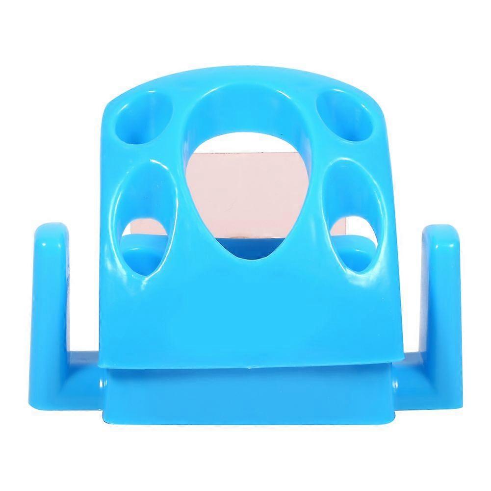Multifunctional Candy Color Plastic Toothbrush Holder Bracket Container for Bathroom Use Blue
