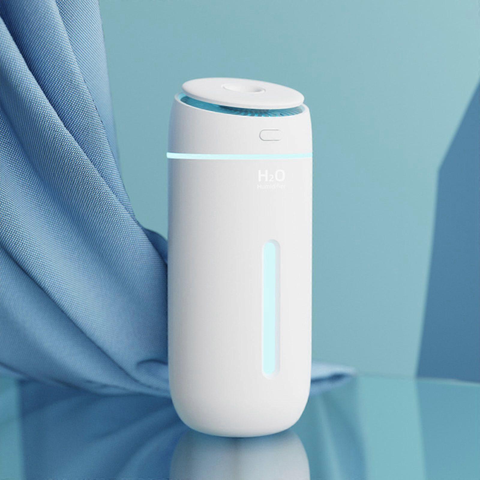 Mini Humidifiers, 400ml Humidifier for Home/Car, Small Cool Mist Air Humidifier with LED Night Light, Mini Air Humidifier 2 Mist Modes