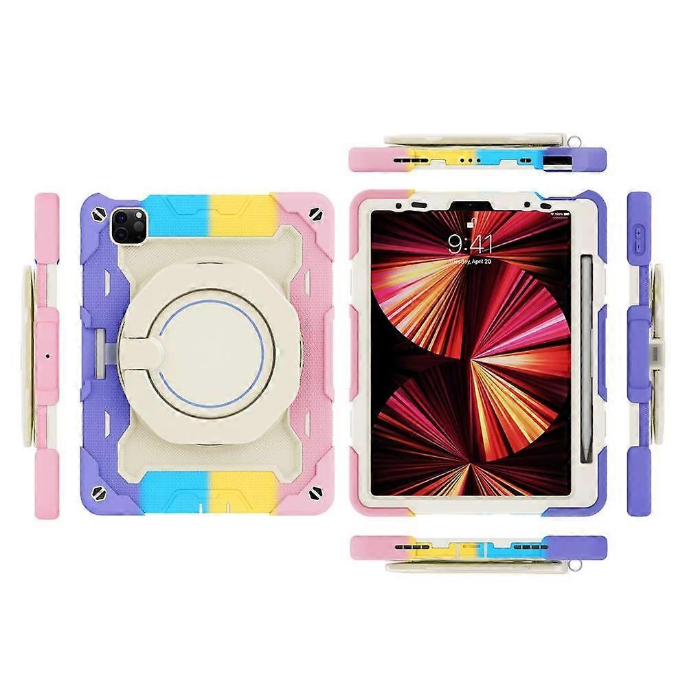 Case for iPad Pro 11 (2022) Case - 3-in-1 Heavy Duty Shockproof Protective Cover with Rotundity Bracket and Shoulder Strap, 11.0" Tablet Case