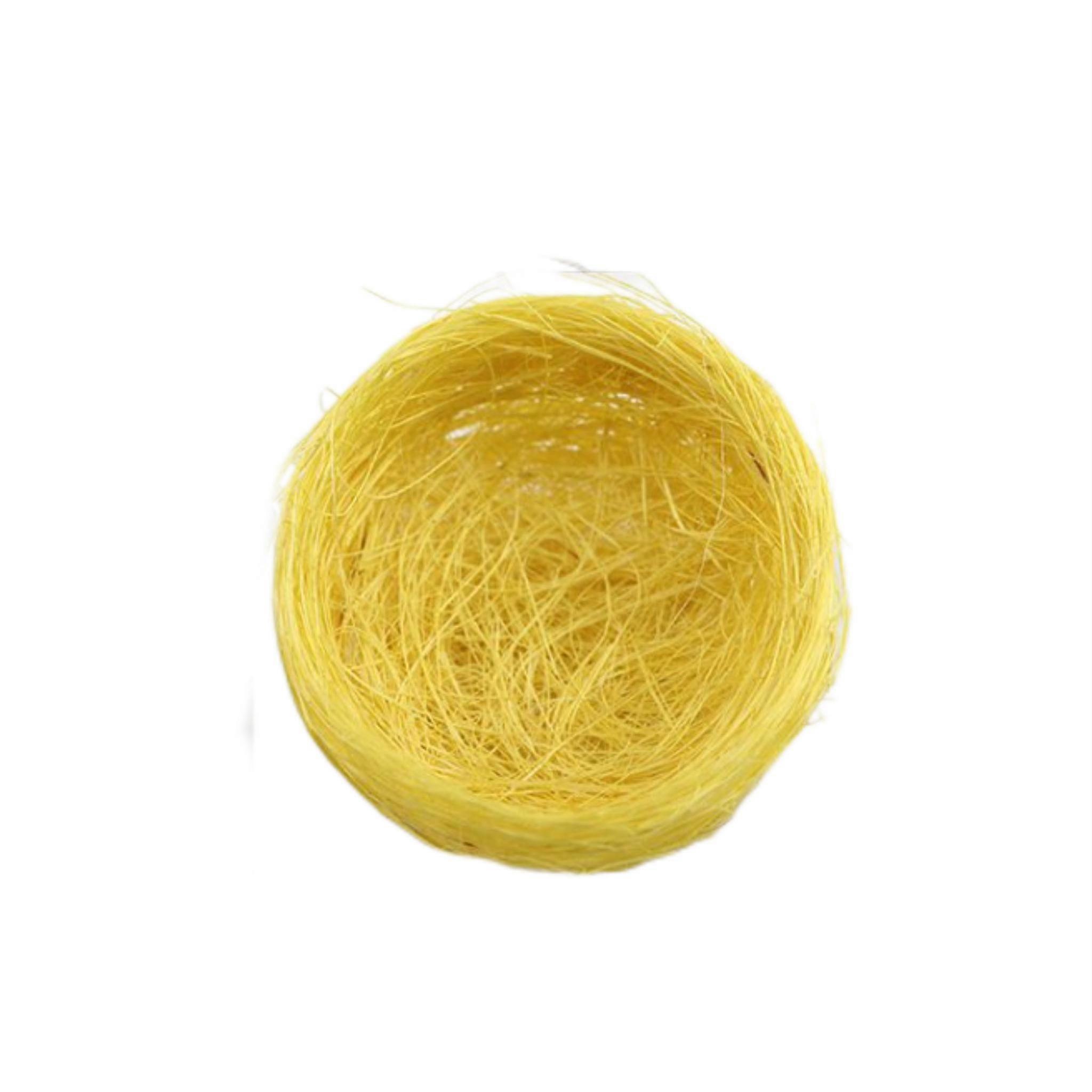 2PCS Color Simulation Bird's Nest Garden Decoration Handmade Thickened Linen Woven Bird's Nest DIY Handmade Materials for Easter Holiday Decoration