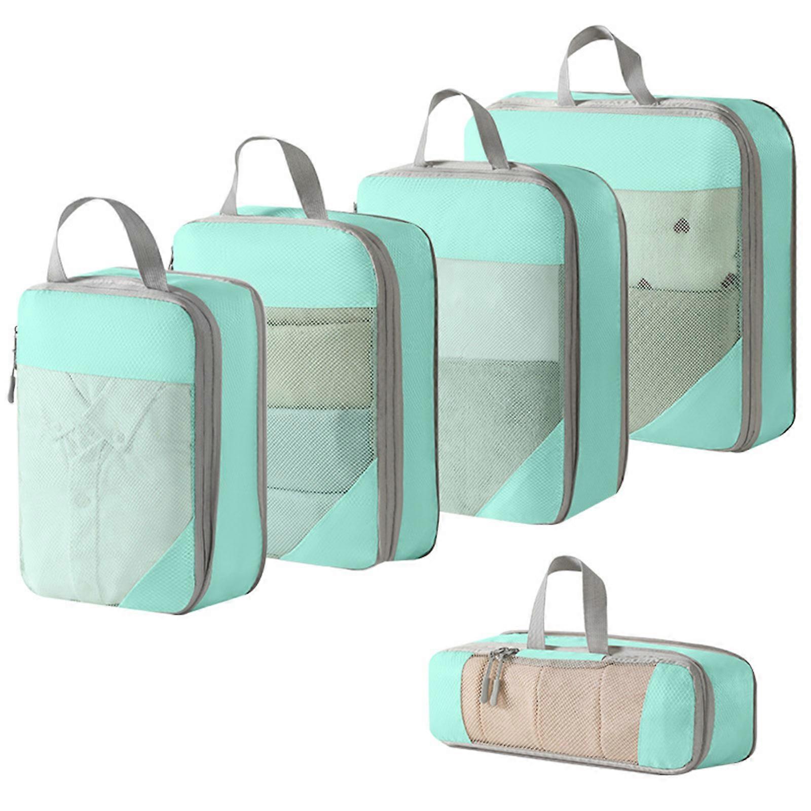 5pcs/set Lightweight Packing Cubes for Efficient Suitcase Organization Expandable Travel Organizers Portable Storage Bag