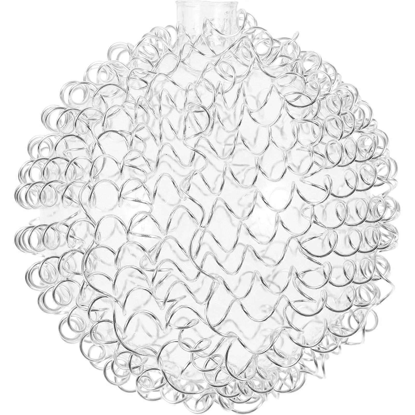 אהיל מנורת חוט אלומיניום G4 זכוכית שקופה כיסוי מנורת חוט אלומיניום כיסוי מנורה תליון מסגרת אהיל מנורה