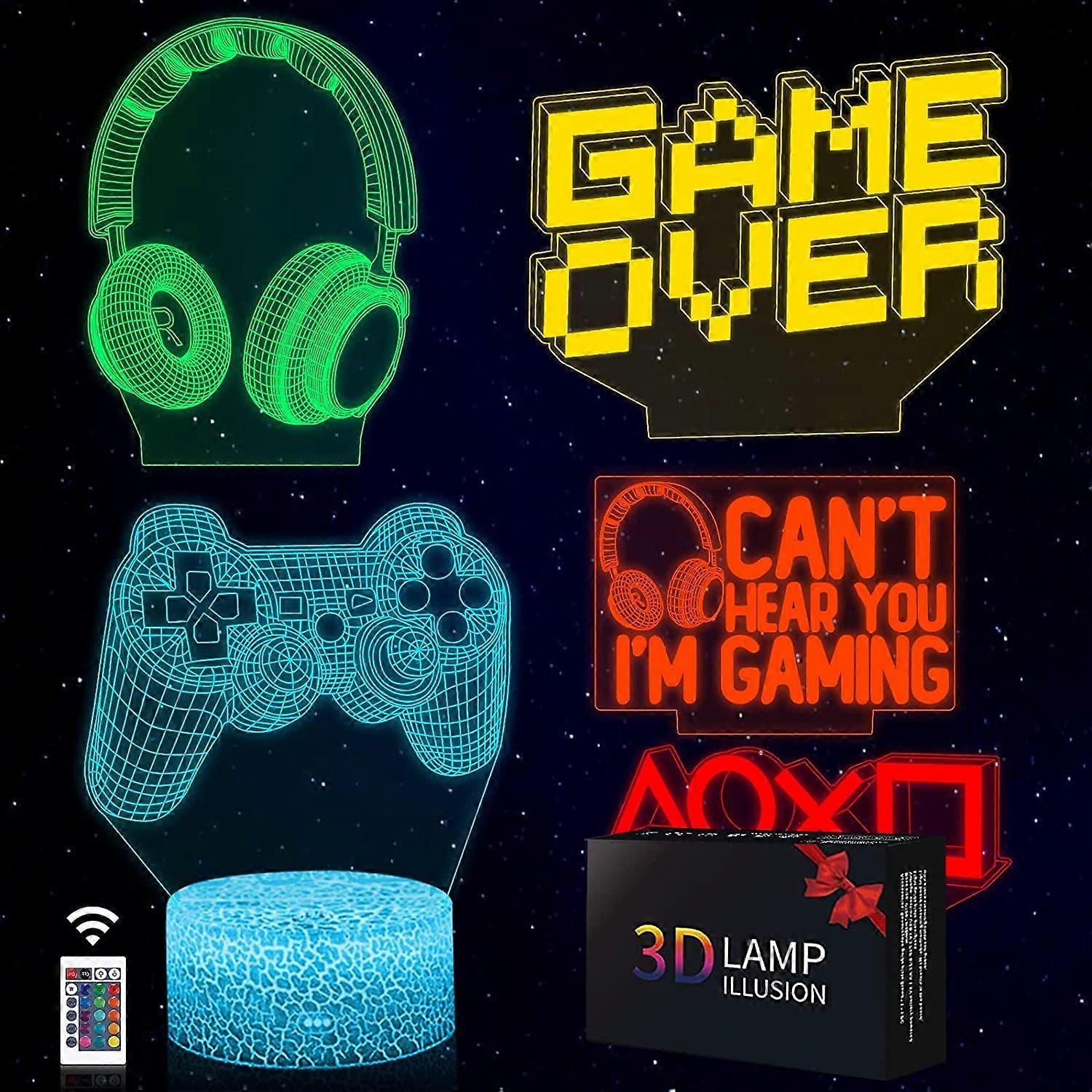 3D Gaming Lights  5 Patterns and 16 Color Change Led Desk La