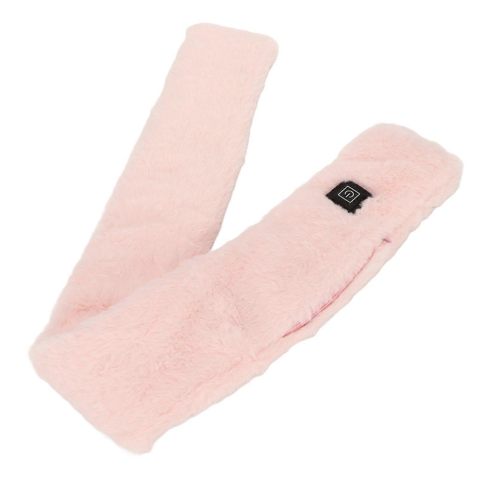 Electric Heated Scarf 3 Temperature Gears Detachable Washable Keep Warm Heating Neckerchief Pink