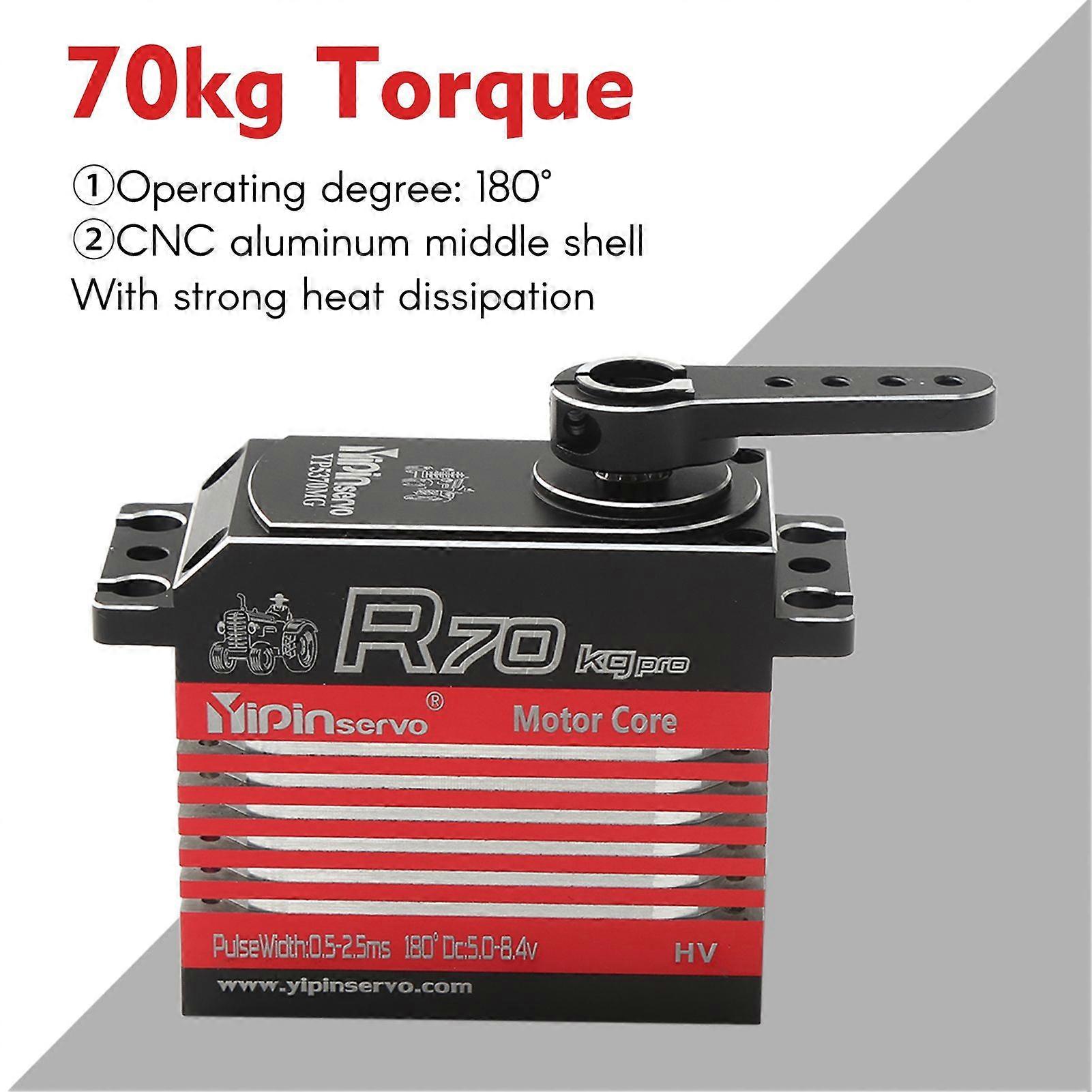 YIPINServo Digital Servo 70kg Metallgetriebe High Torque Wasserdichter Ersatz für 1/5 Traxxas ARRMA KRATON BAJA RC Autoteile Roboter Boot Hubschrauber