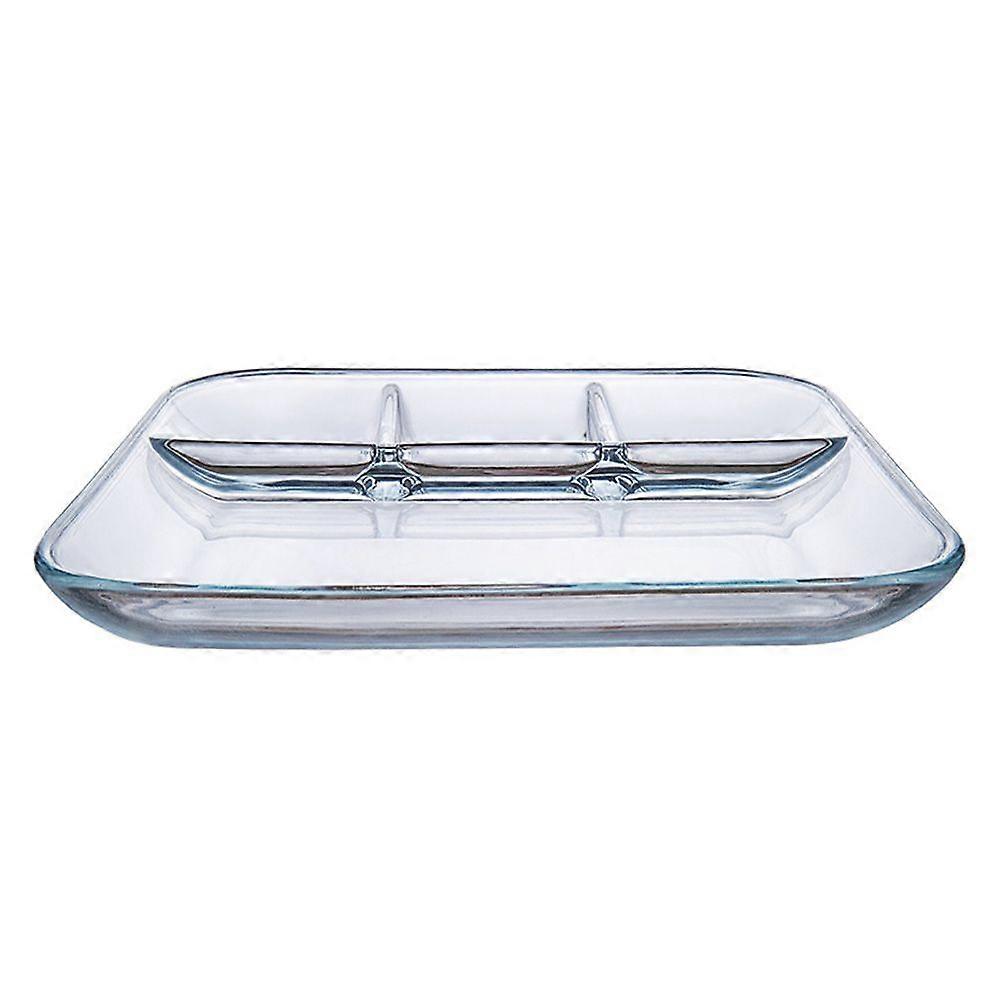 1Pc Dumpling Grid Plate Vinegar Dish Creative Dumpling Serving Plate (Transparent)