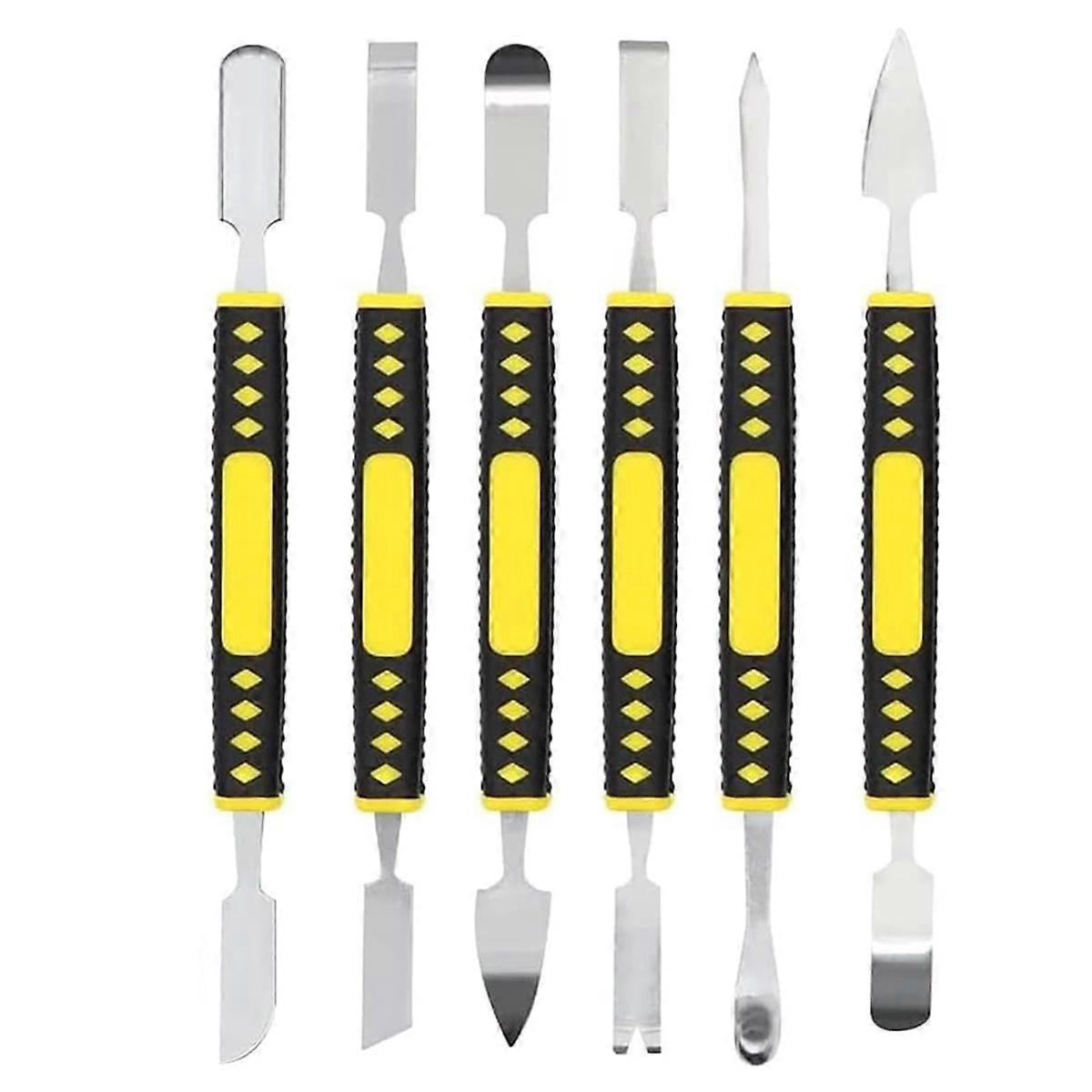 Metal Crowbar 6-Piece Set, Professional Repair Tool Kit for Phone, Double-Edged Opening Pry Tool St