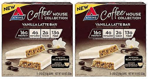 Atkins Coffeehouse Collection Vanilla Latte Bar 2 Pack