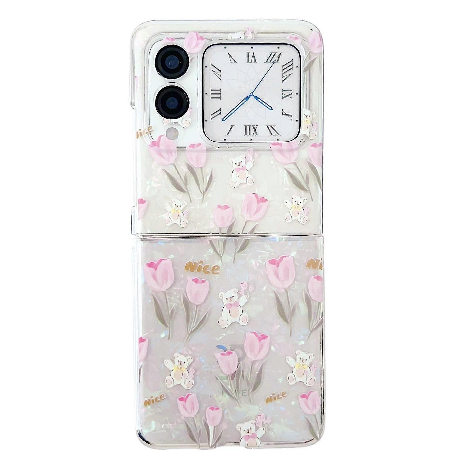 Flower Pattern PC Case For Huawei nova Flip