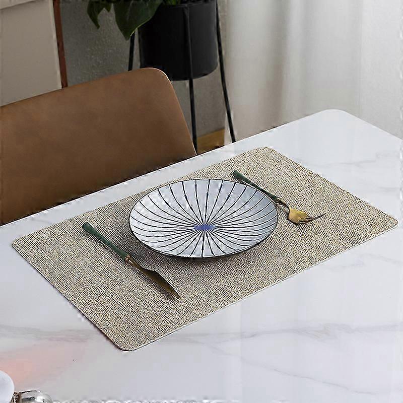 2/4/8 PCS Rectangle Table Placemats Tableware Pads PVC Woven Place Mat Kitchen