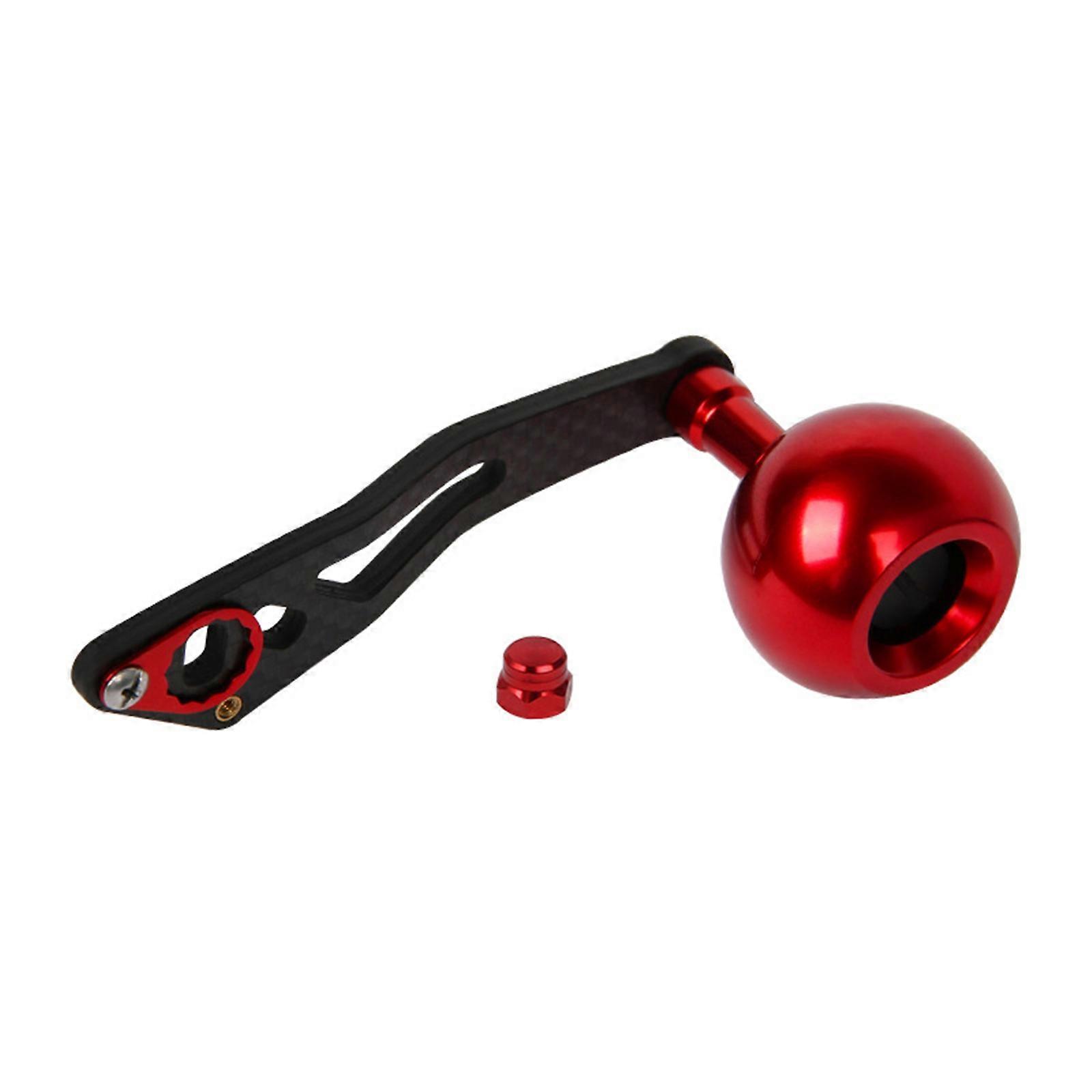 Fishings Reel Handle Power Handle Baitcasting Metal Knob Jigging Grip Attachments Replacement Part Set for Fishing Reel Red