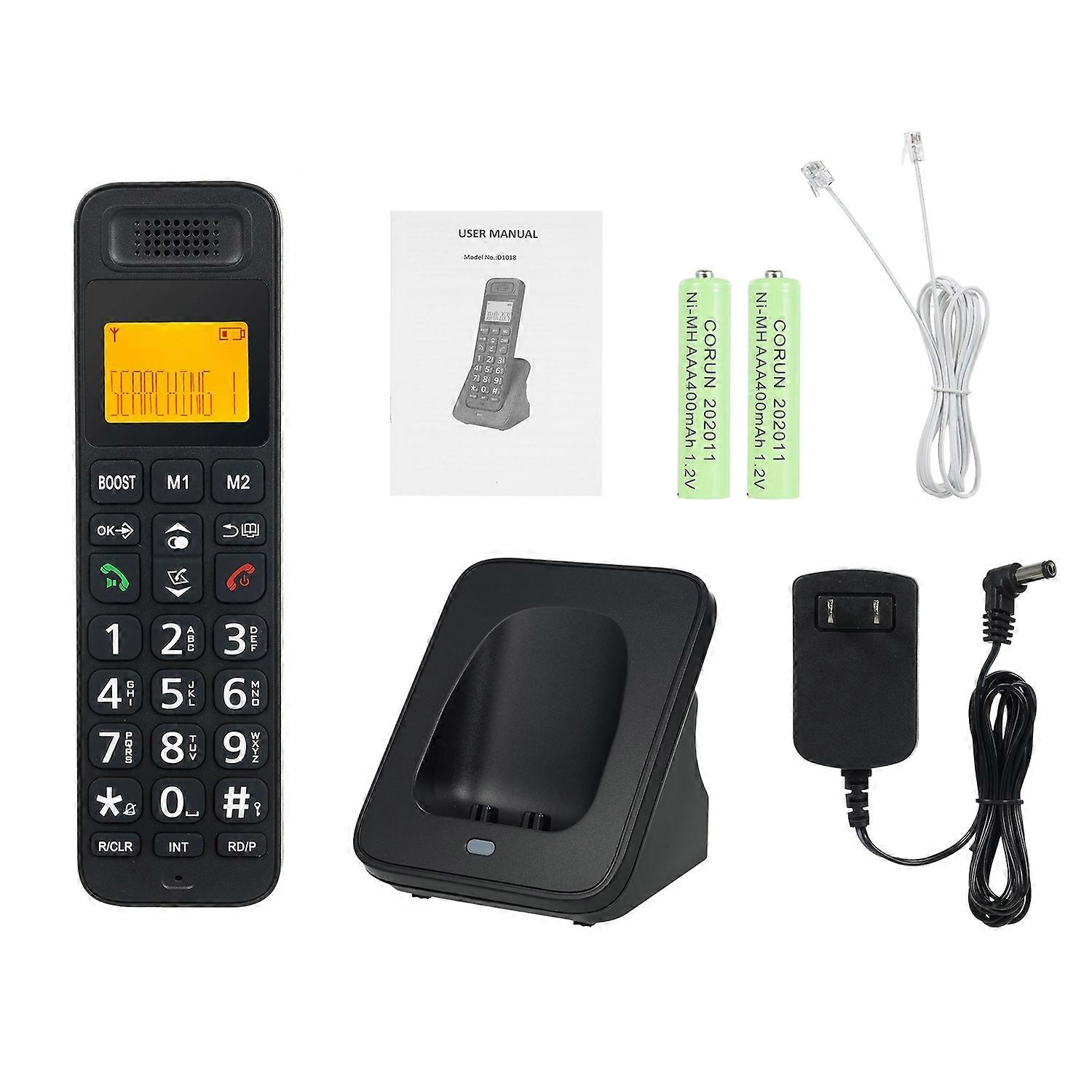Expandable Cordless Phone Telephone with LCD Display Caller ID 50 Phone Book Memories Hands-free Cal