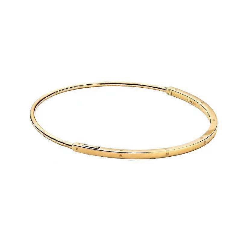 1PCS Fashionable White Copper-plated Gold-plated Bracelet New Series I-D Open Classic Diamond-encrusted Bracelet
