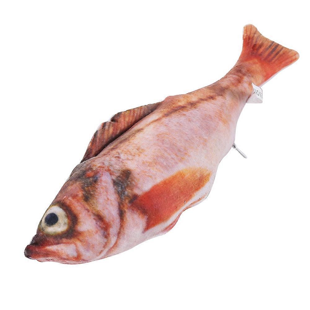 Pet Kitten Toy Catmint Stuffed Fish For Chewing Playing Durable Plush Cat Toy For All Breeds 12 Inches