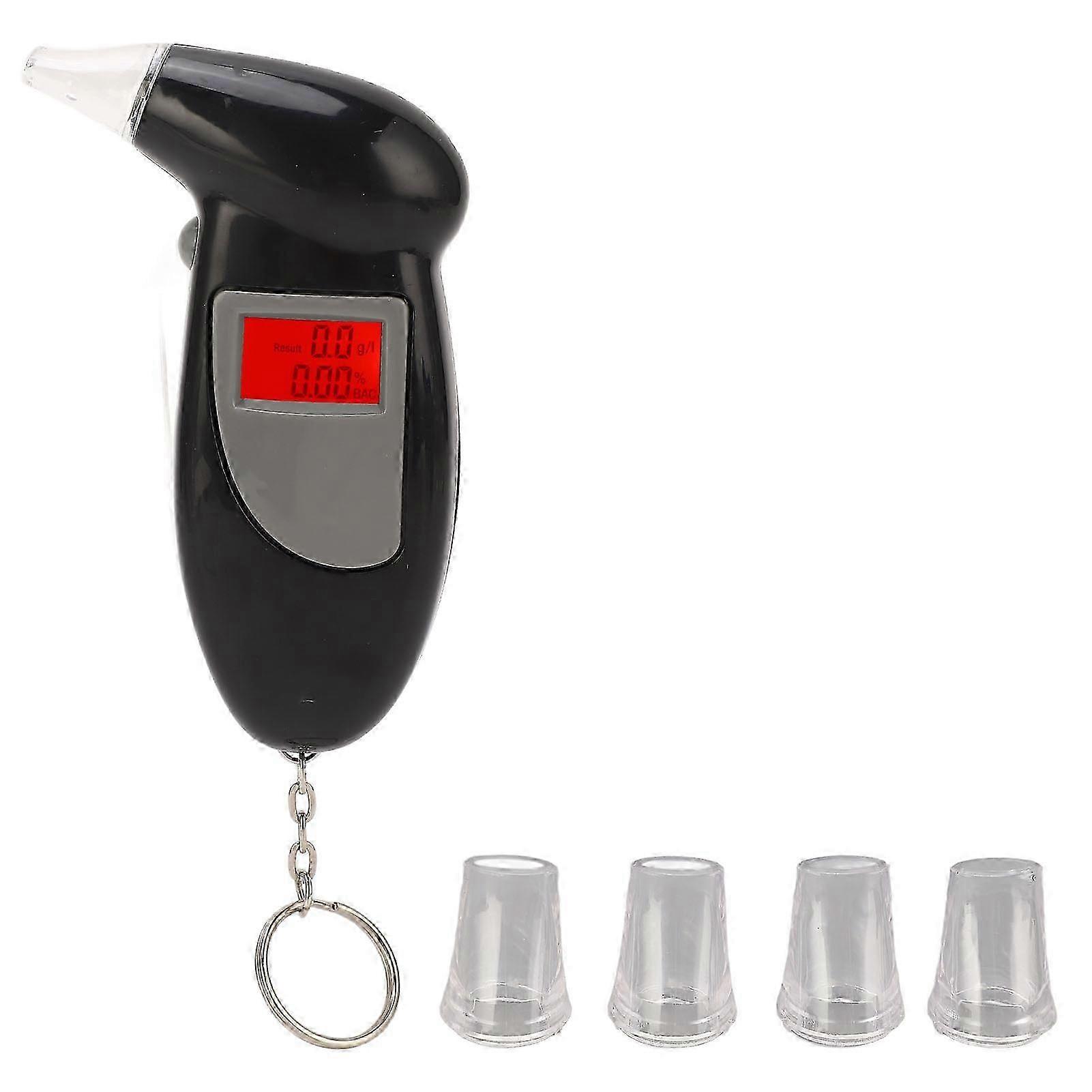 Alcohol Tester Portable Professional Grade Accuracy ble Alert Digital Detector Breath Analyzer with 5 Mouthpieces