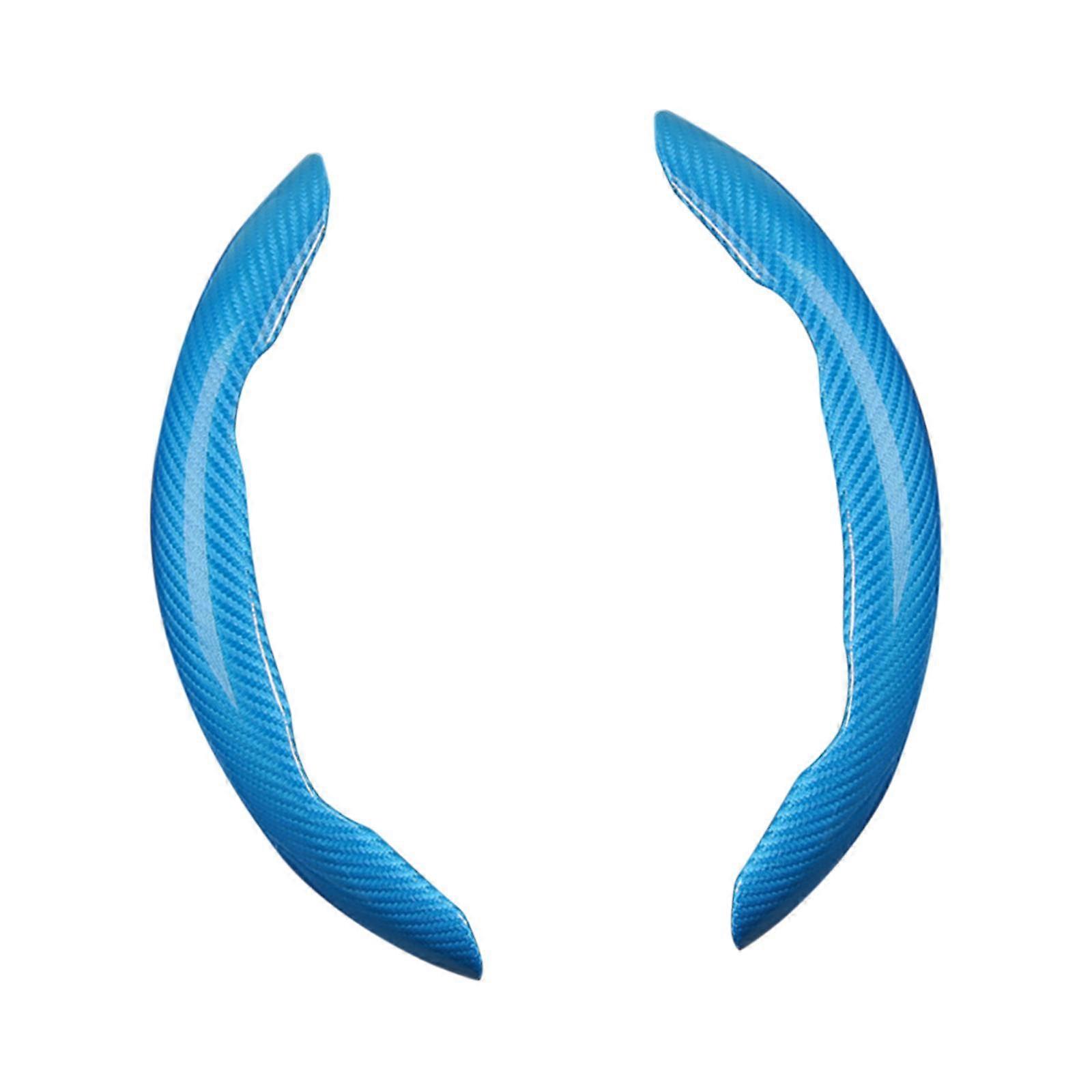 2ピースカーボンファイバーステアリングホイールカバー滑り止めライニングユニバーサルラップ