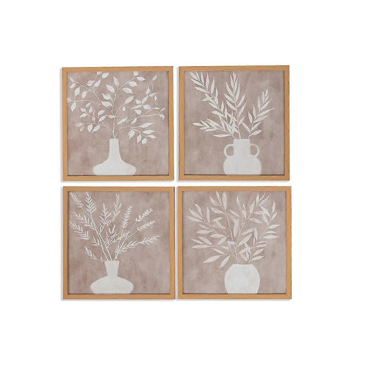 Canvas Home ESPRIT Canvas MDF Wood 30 x 2 x 30 cm