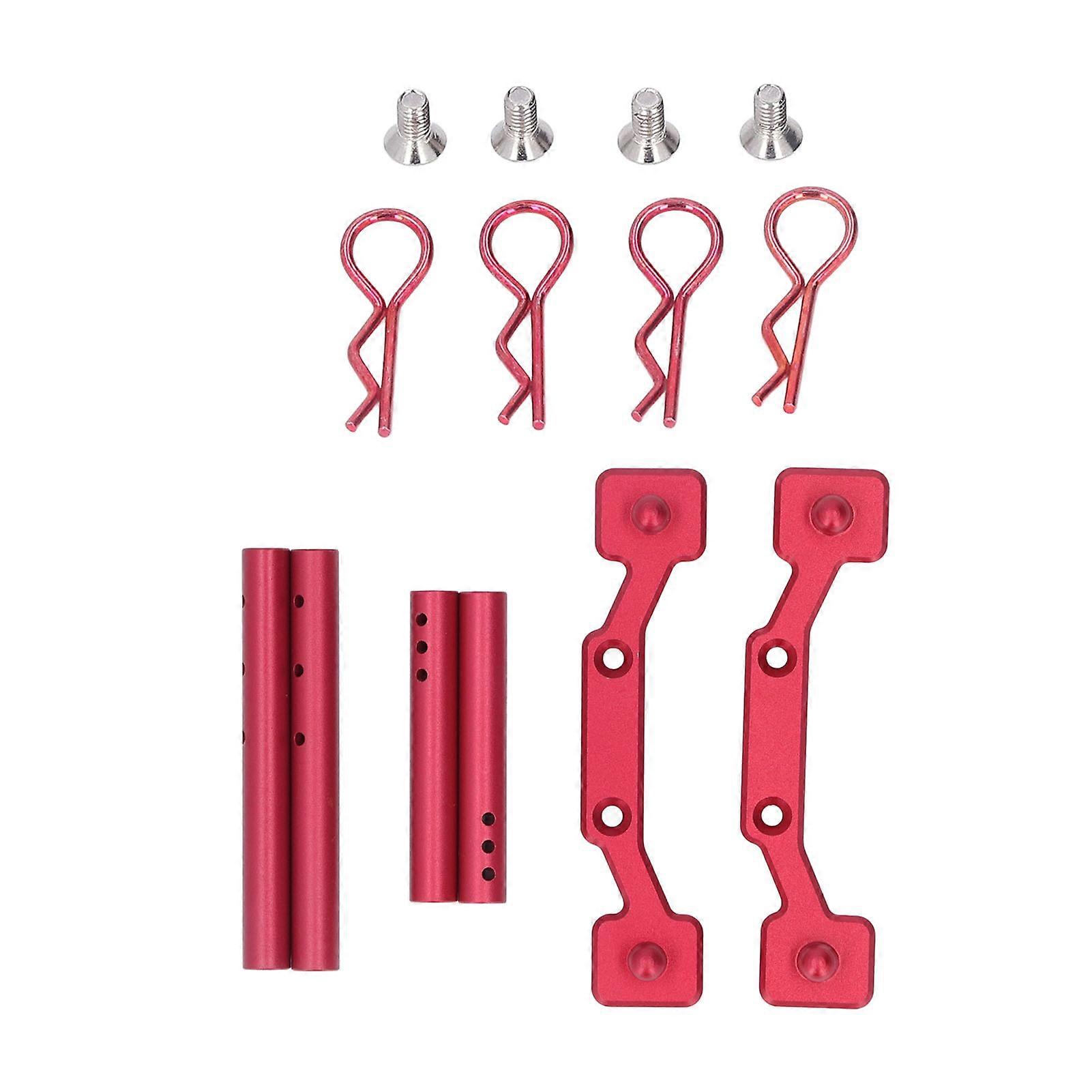 RC Car Shell Column Bracket RC Metal Aluminum Body Mount Set RC Model Car Parts for ARRMA 1/10 RC Vehicle Red