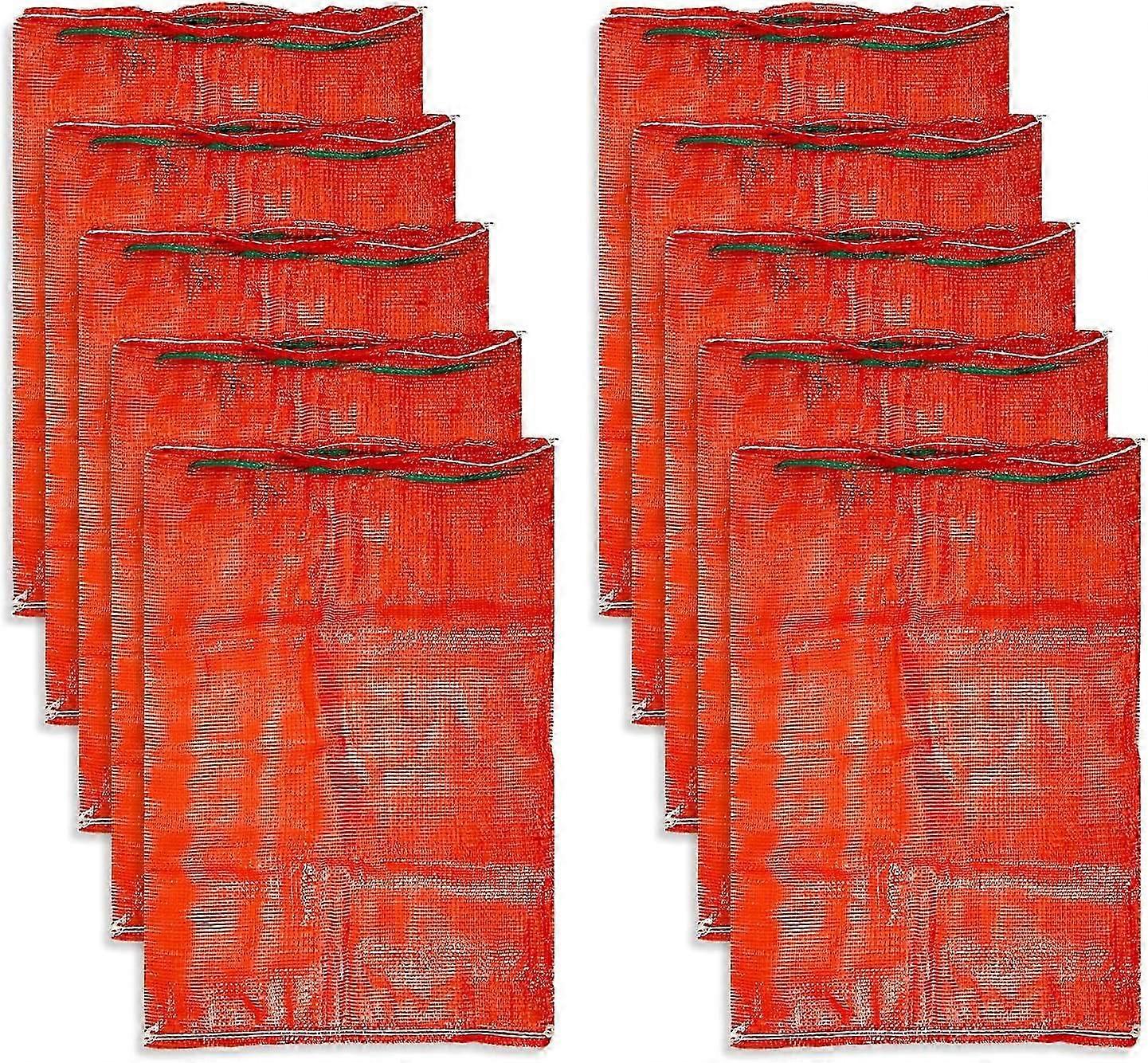 13,78" x19,69" 10 stk netting løkposer, store produktposer gjenbrukbare hengende nett 35*60cm