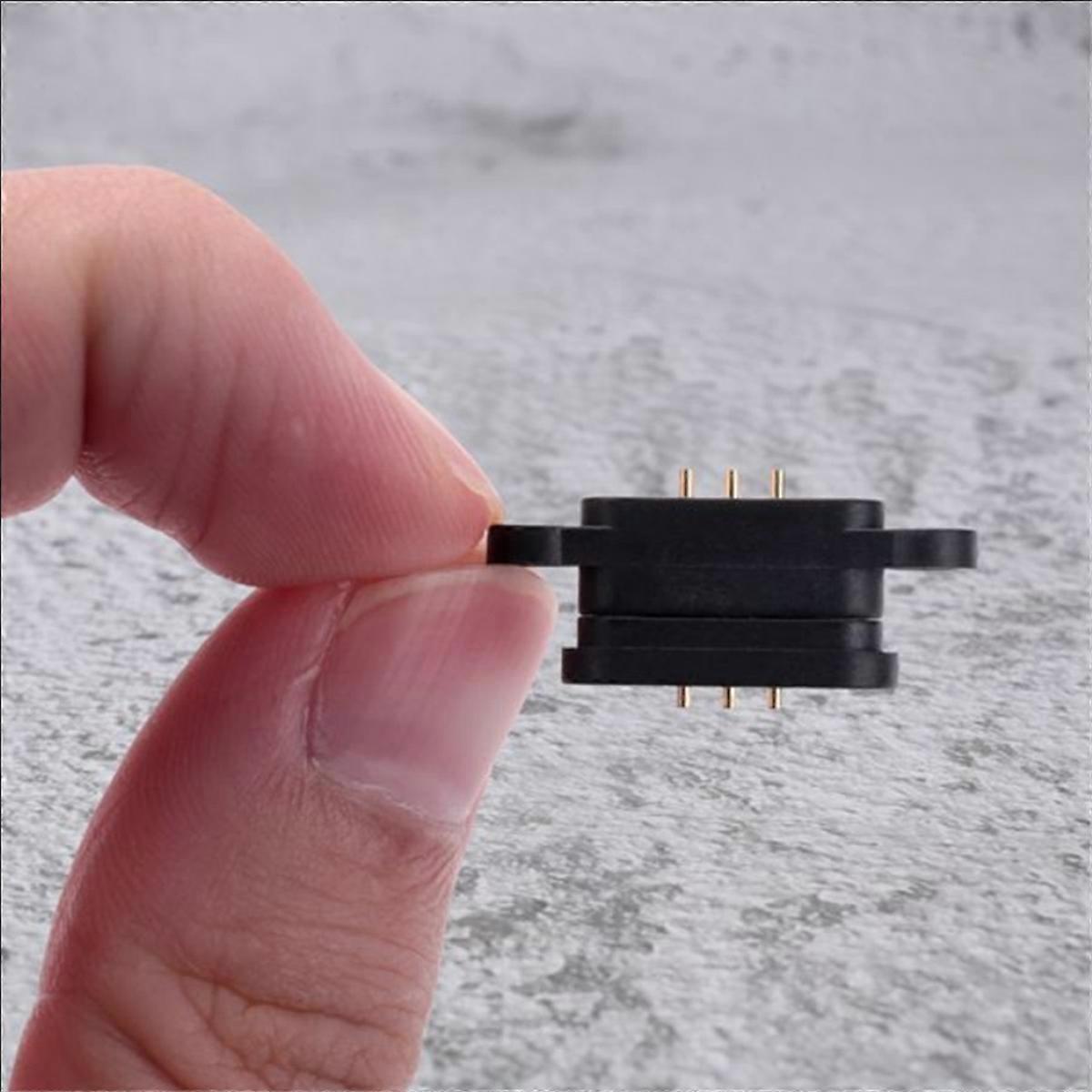 20Pairs 3Pin Spring Loaded Magnetic Pogo Pin Connector 3 Positions Magnets Pitch 2.3MM Through Holes