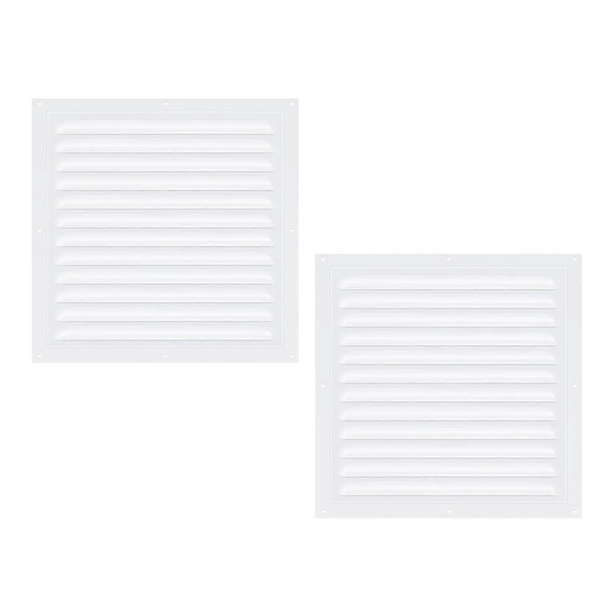 2pcs Attic Vents Gable Vents Aluminum Wall Vent with Screen Mesh