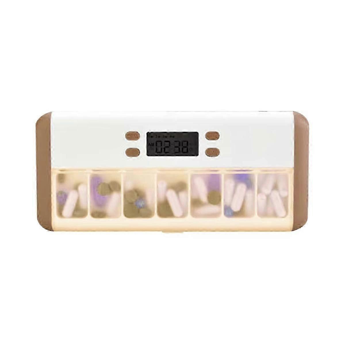 Smart Pill Organizer Electronic Timing Reminder Storage Case Timer Weekly Pills Container Alarm Box