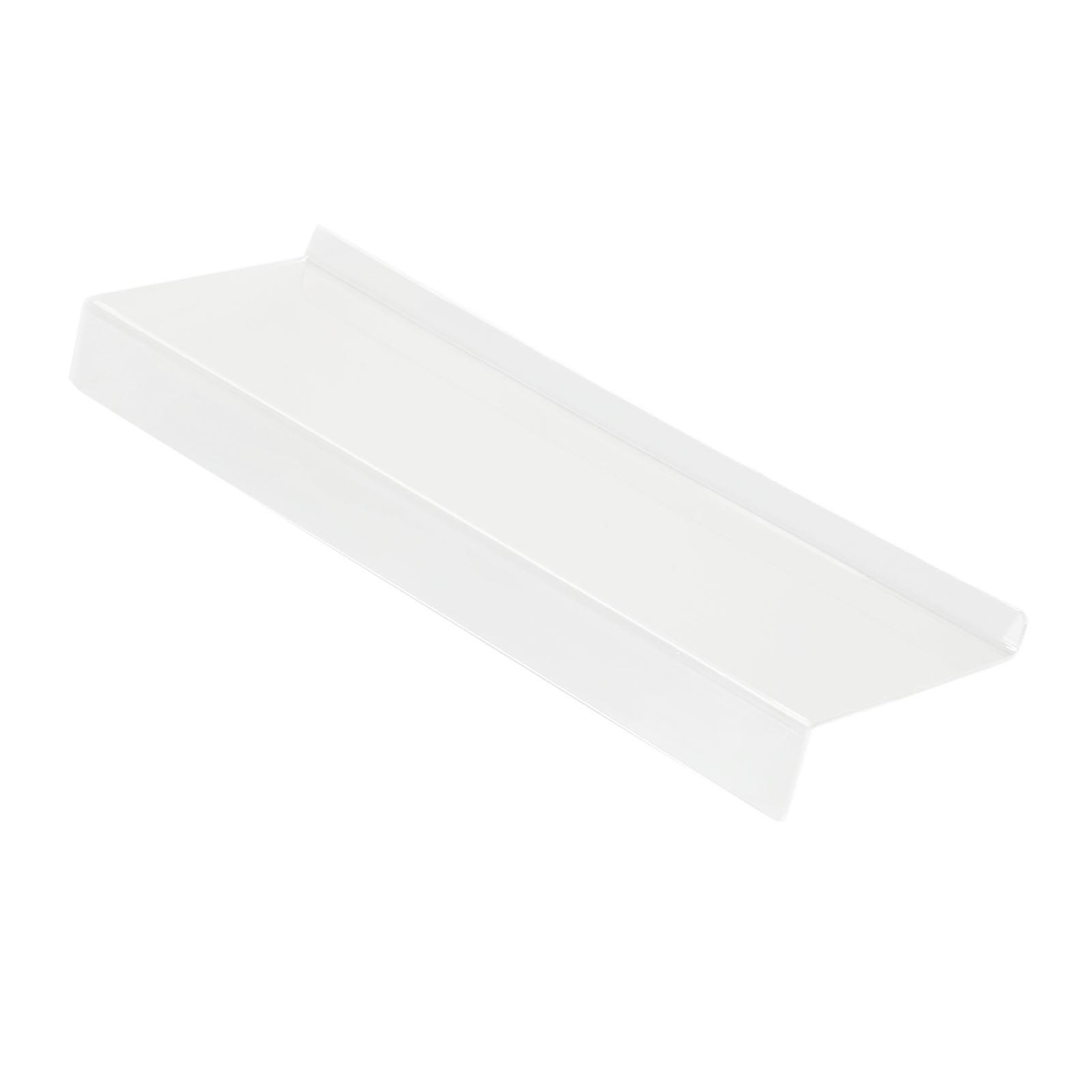 Acrylic Tilted Computer Keyboard Holder Low Front Lip Polished Finish Keyboard Riser Keyboard Holder for Office Transparent