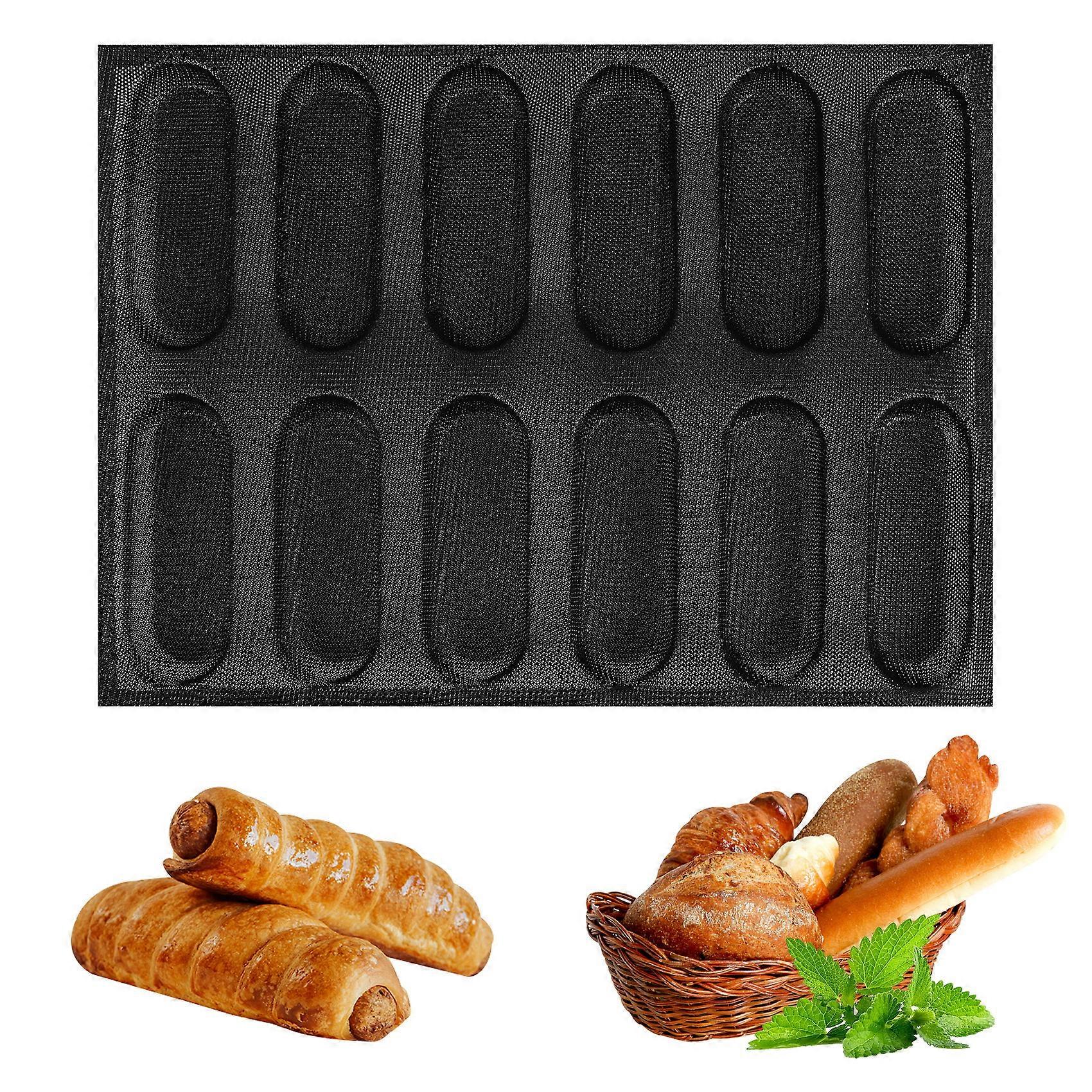 Silicone Pan-Non-Stick,Hot Dog Molds, Baking Mat Bread Mould
