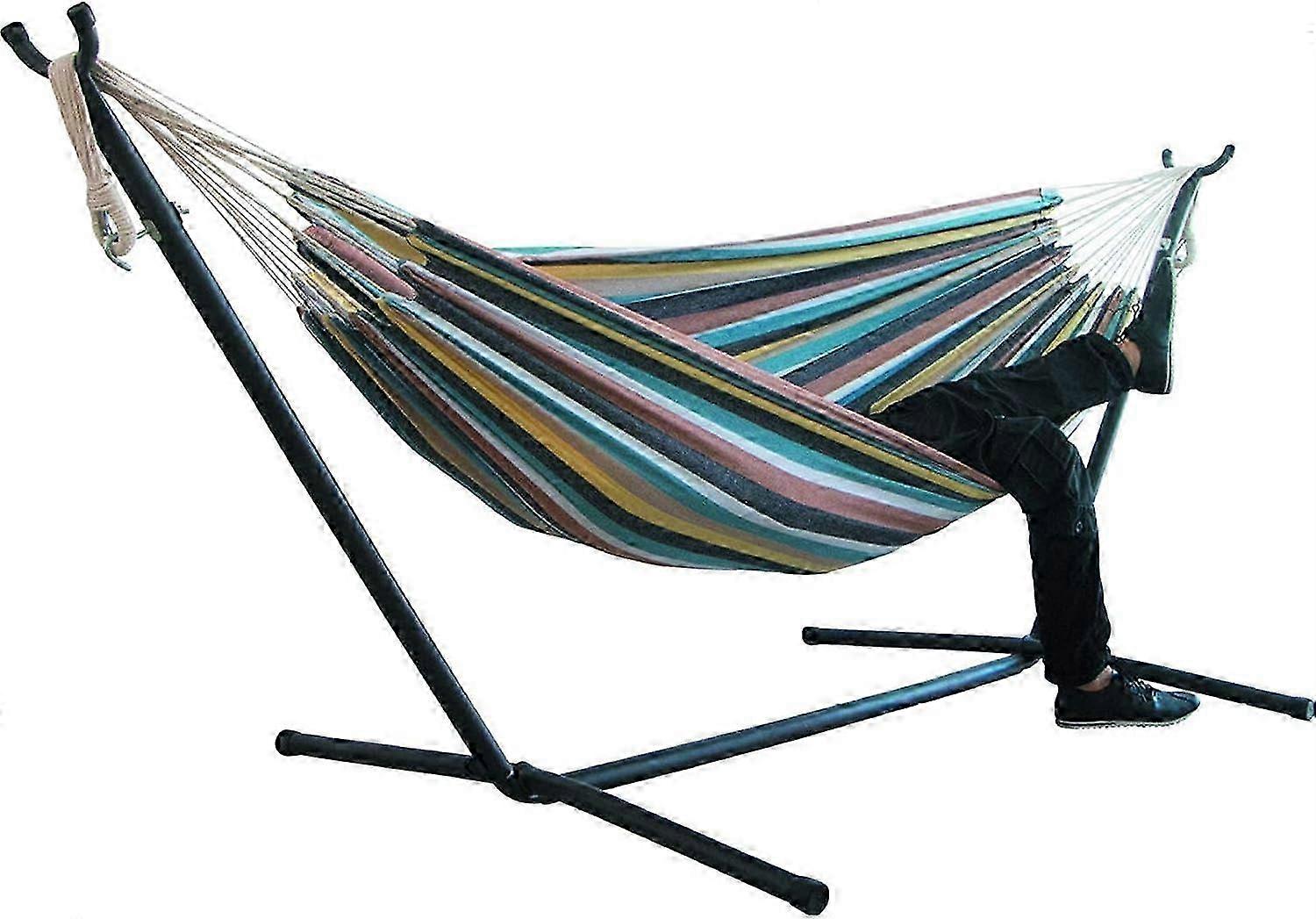 Two-person Hammock Camping Thicken Swinging Chair Outdoor Hanging Bed Canvas Rocking Chair