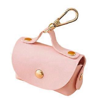 Pet Trash Bag Holder Dogs Poop Bag Dispenser PU Leather Dog Pooper Bag Dispenser with LeashHook for Outdoor Activity  Sky Blue