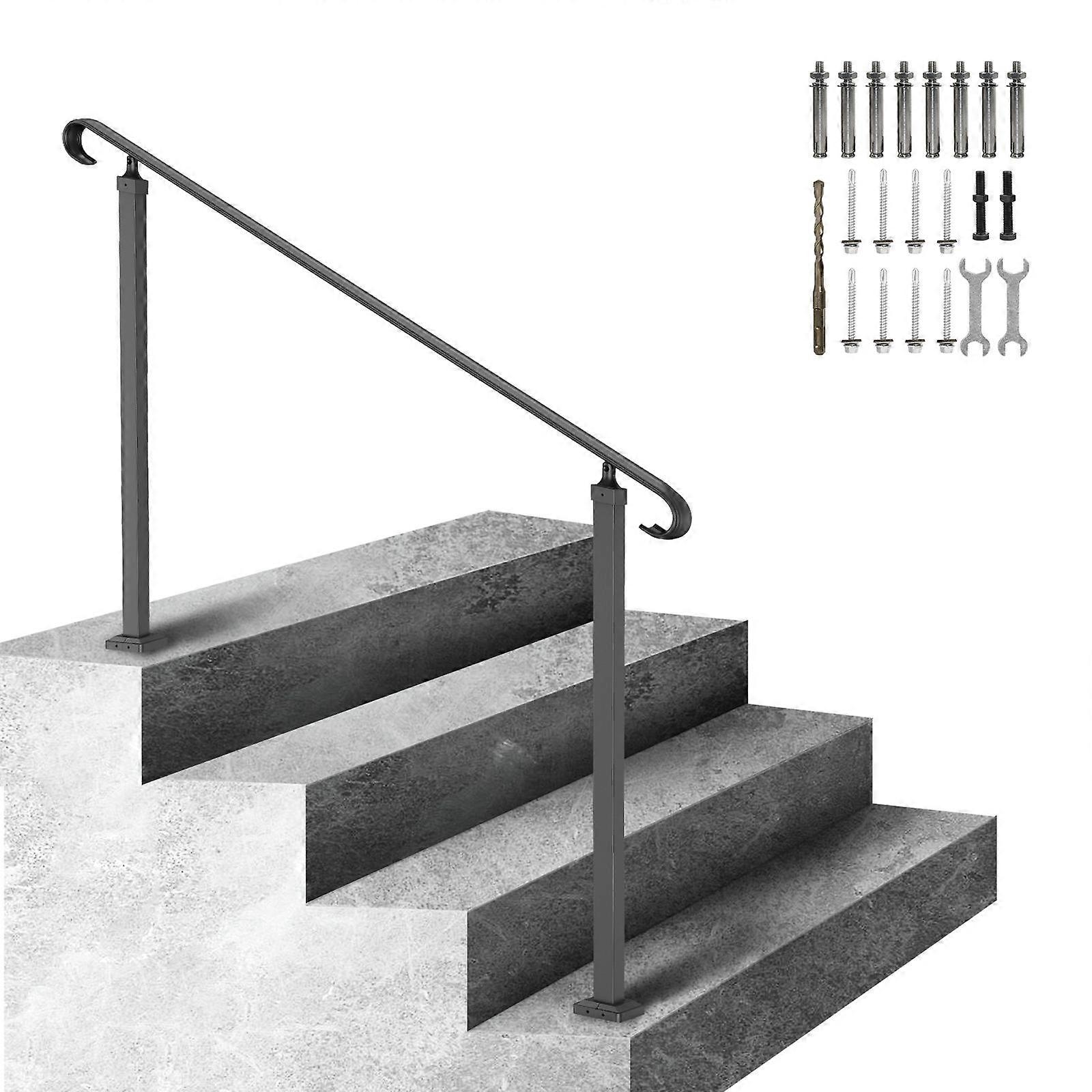 Rampe d’escalier en fer forgé Fit 2 ou 3 marchesRampe réglable
