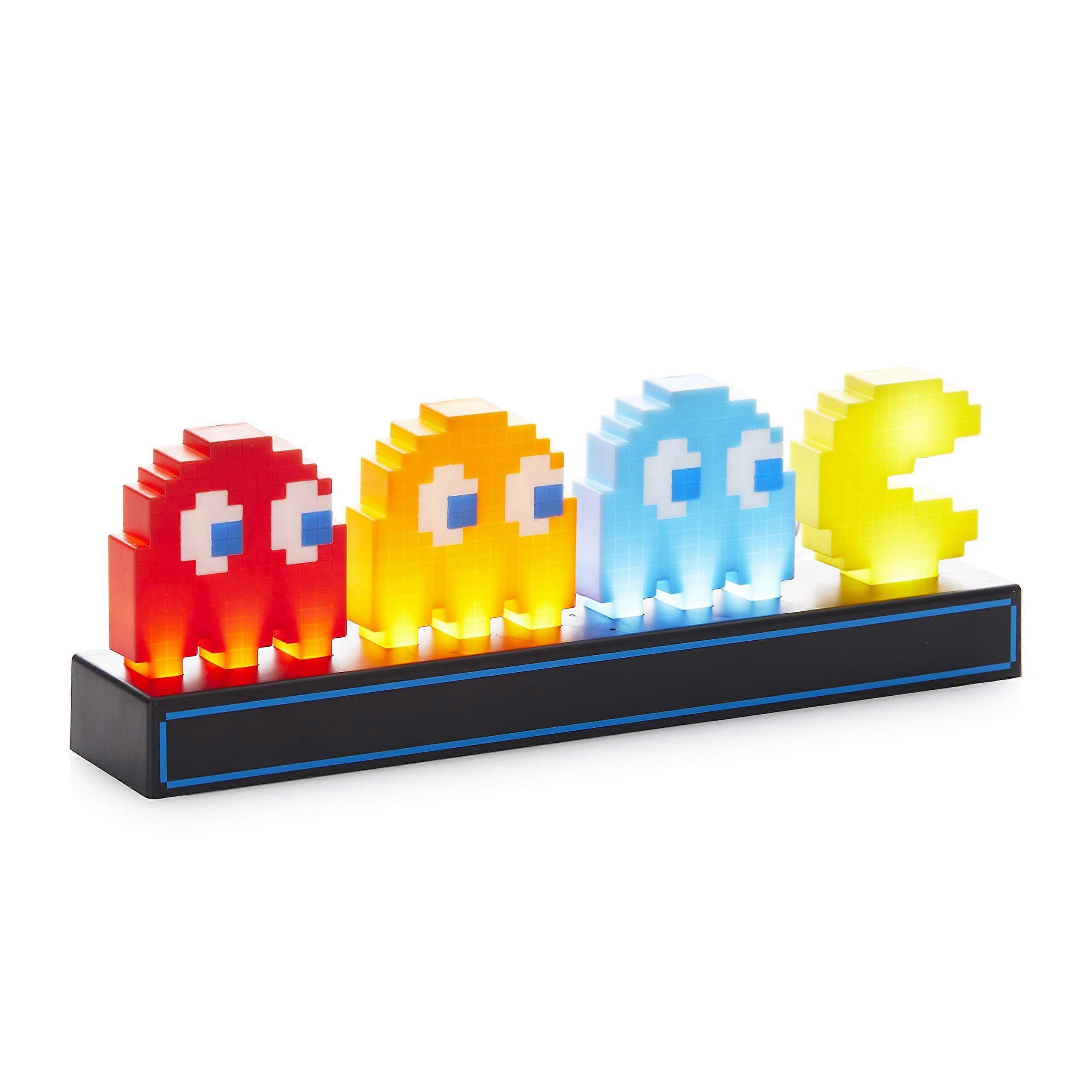 Pac Man Collectible Figure Lamp for Gaming Room Decor, LED Light, 10-Inch Size, Retro Design, Plastic Material