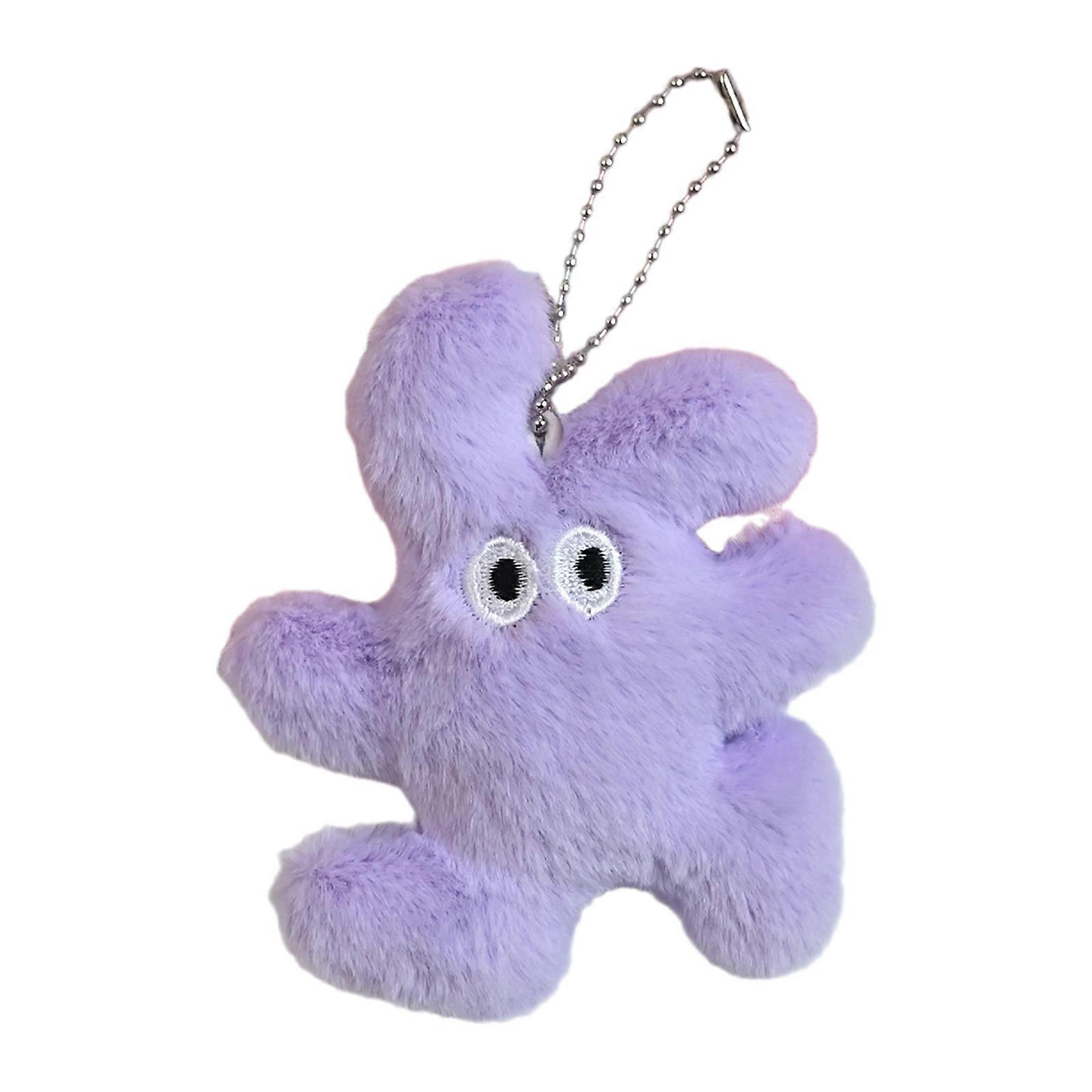 Cartoon Rabbit Keychain with Swing Ears Delicate Rabbit Keyring Lightweight and Portable Accessory for Charm Enthusiasts Purple