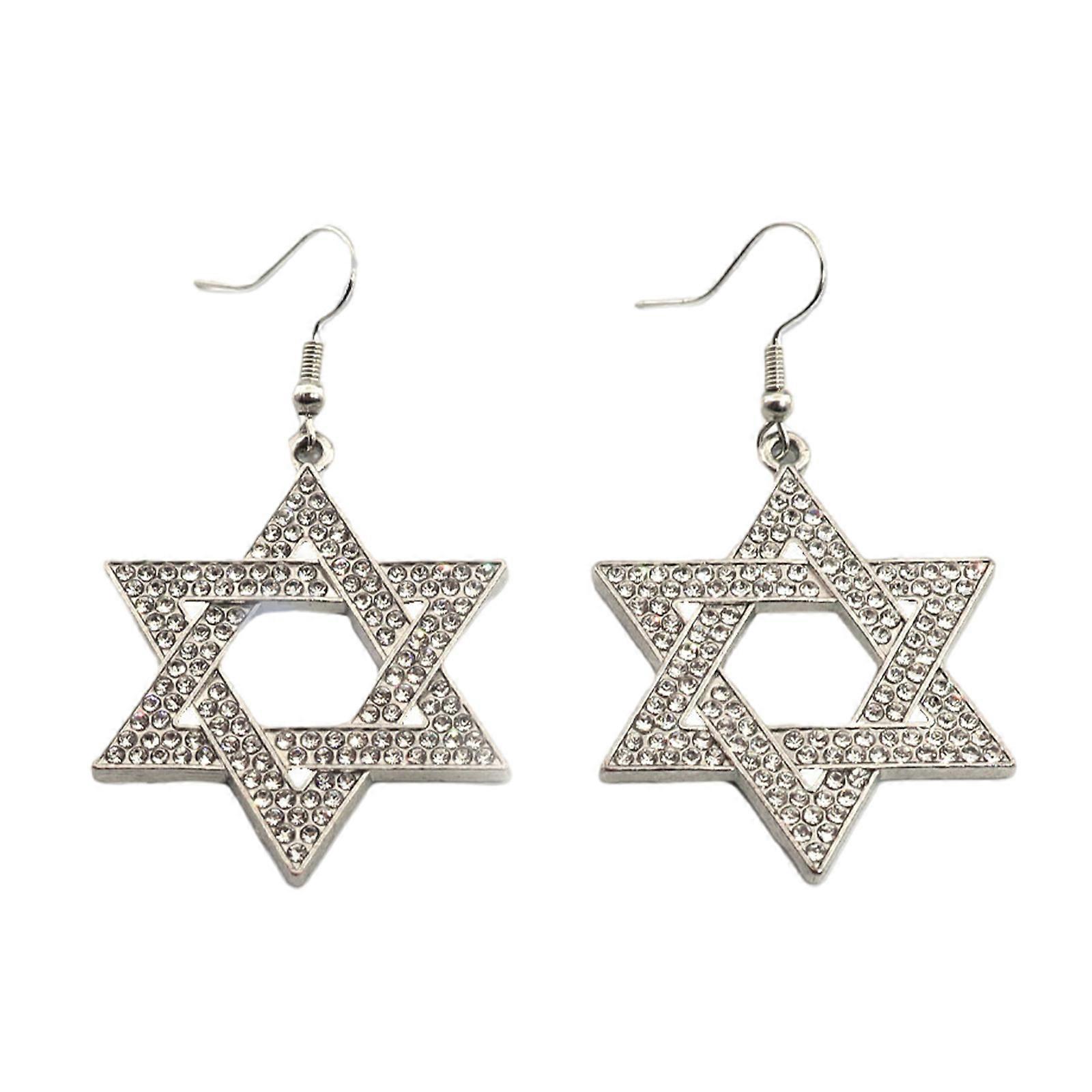 女性のためのファッショナブルな合金スタードロップイヤリングあらゆる機会のための多機能耳ジュエリーデイリーシルバーのペンダントイヤリング
