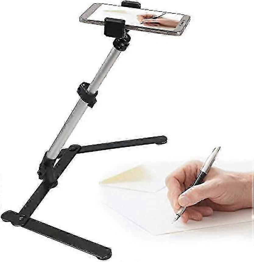 Adjustable Phone Tripod Stand for Recording Overhead Mount Tabletop Sketching Cooking