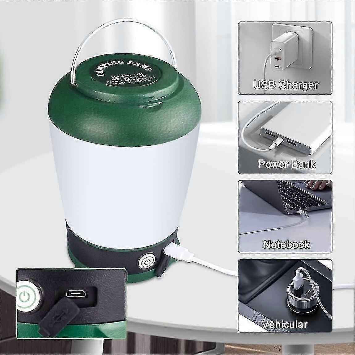 Camping Lantern Usb Rechargeable Portable Tent Light 6 Lighting Modes Camping Lamp
