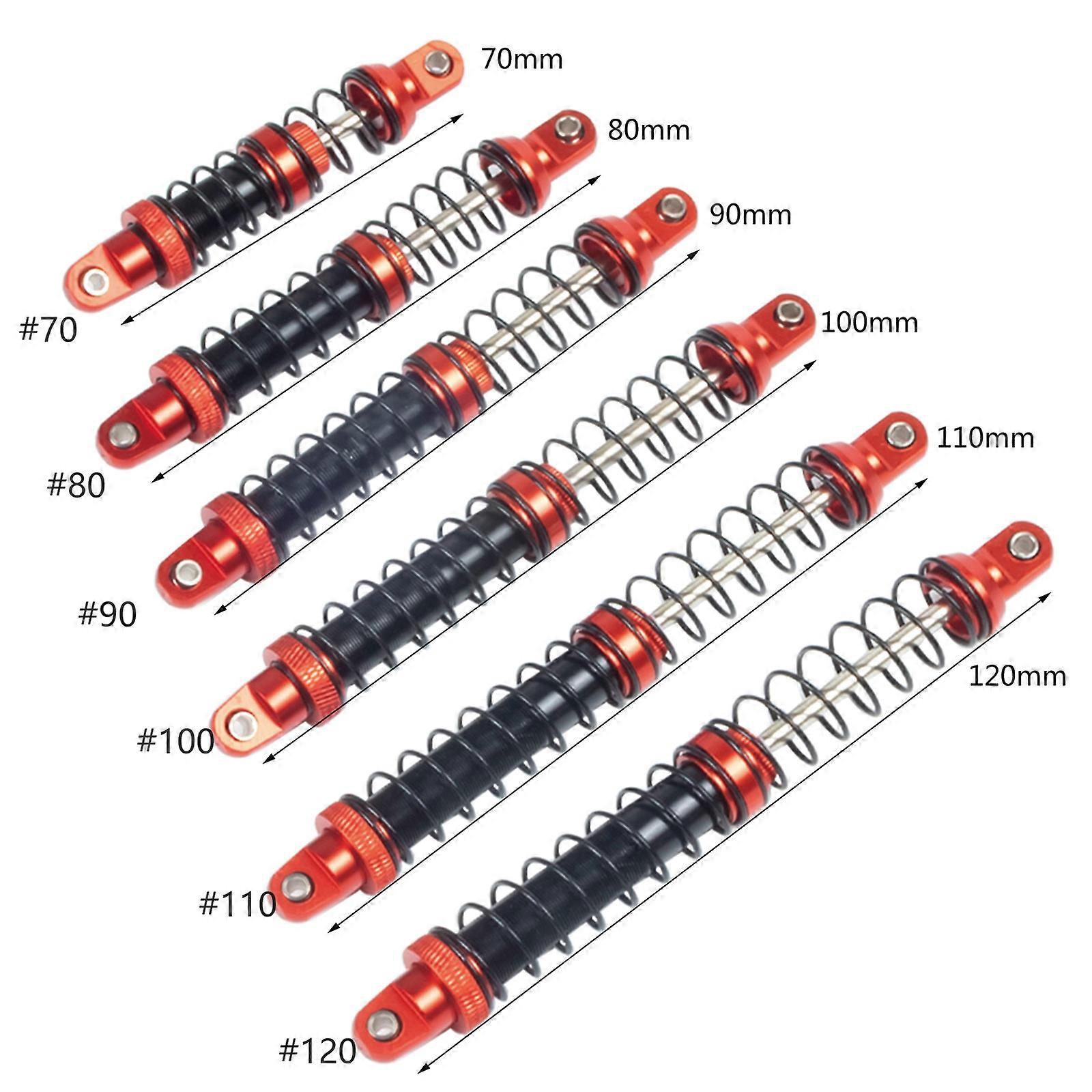 2PCS RC Car Shock Absorber Metal Spring Damper Accessories Set for 1/10 Scale SCX10 Wraith TRX4/6 RC Model Crawler Toy 90MM