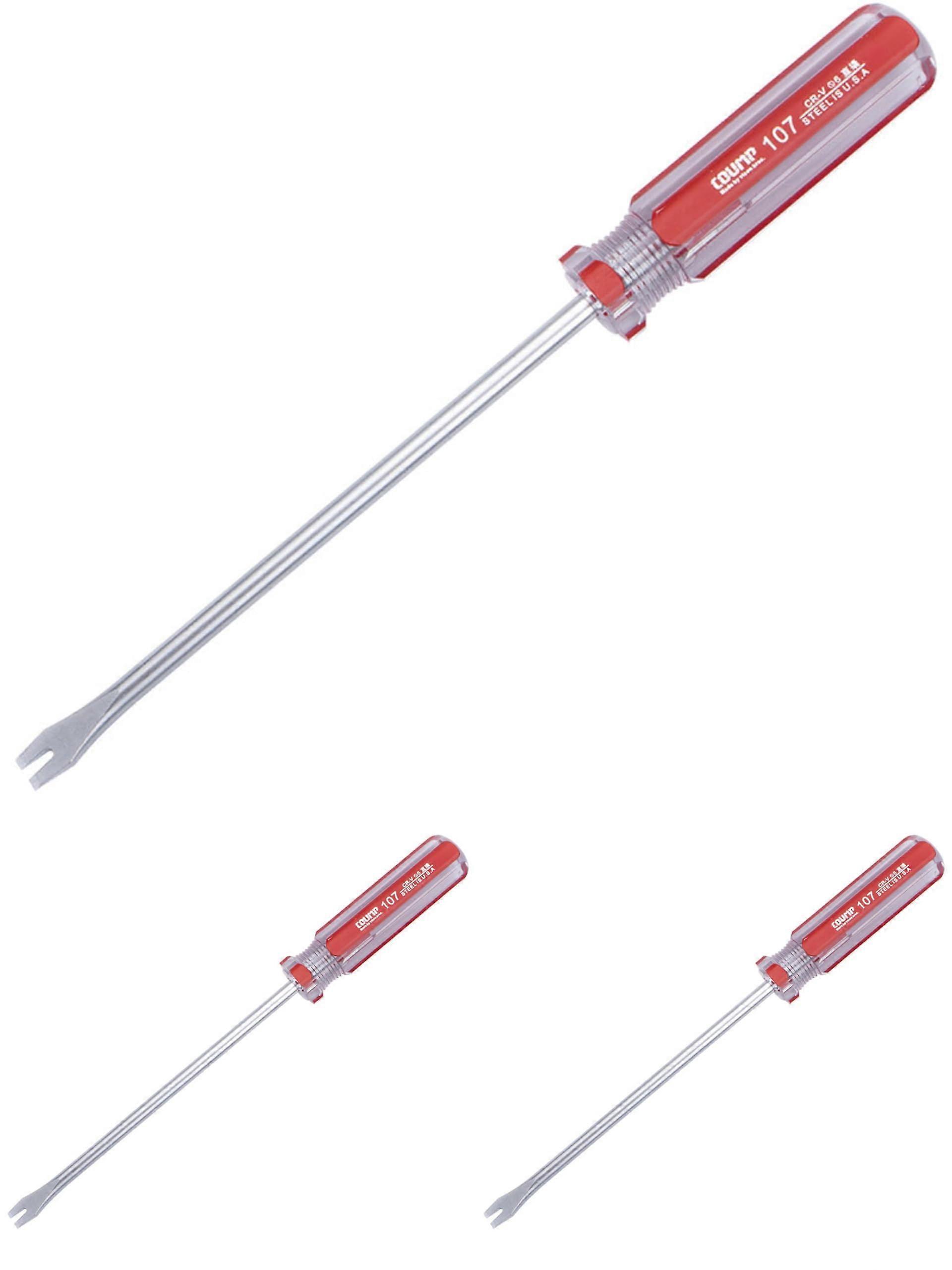 3 Pack V-Shaped and U-Shaped Bent Nail Puller Screwdriver, Tool Sofa,Car for Decoration,Door Panel Nail Removal (6 Inch U shape)