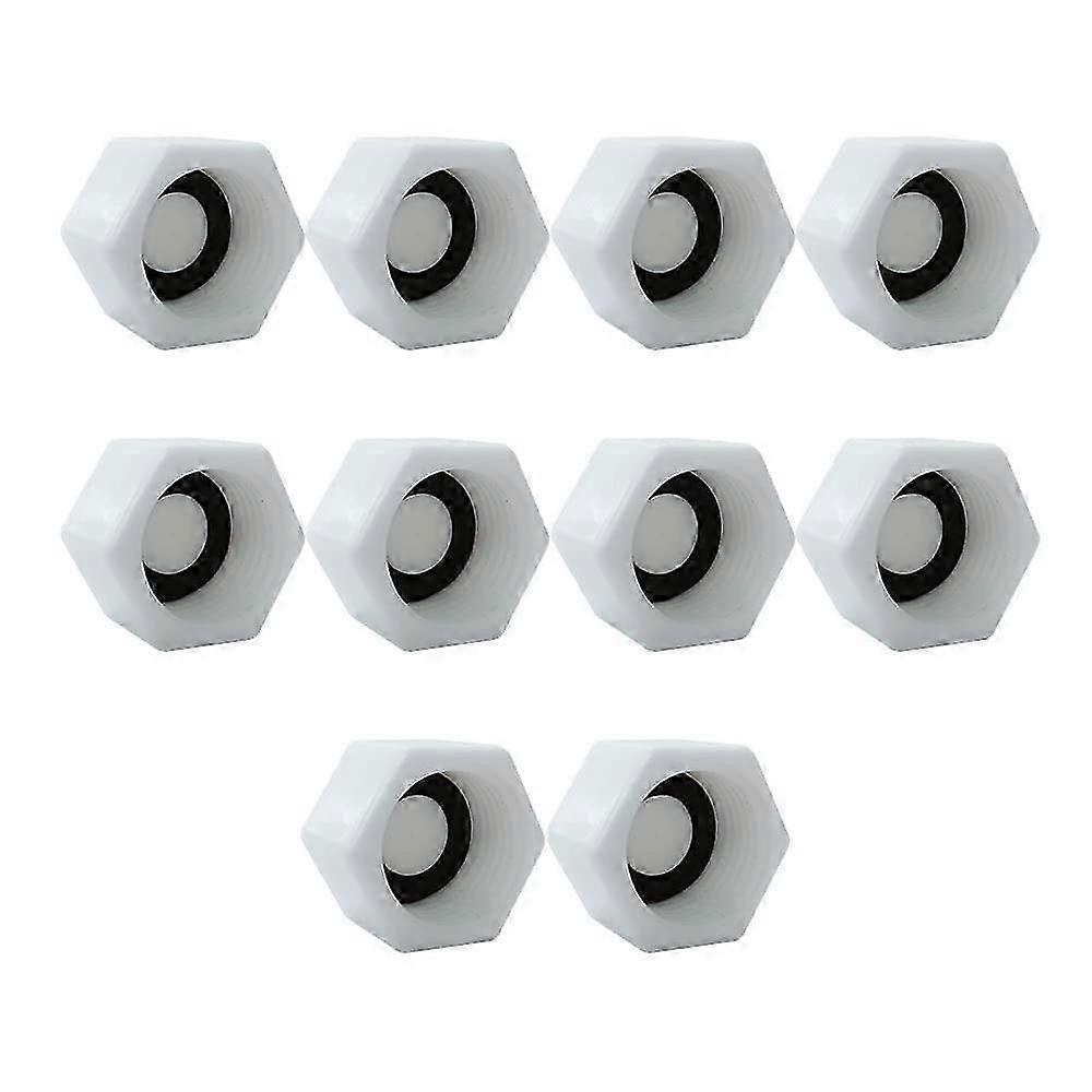 10 Pcs 1/2-inch BSP Threaded Blanking Cap,Drain Cap Seal,Appliance Trap Blanking Cap with Gasket,for Water Pipe,Washing Machine,etc(Female Thread) Edi