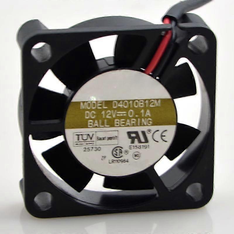 D4010B12M Cooling Fan 12V 0.1A 4010 4CM Humidifier Replacement 2 Wire Quiet Exhaust Fan
