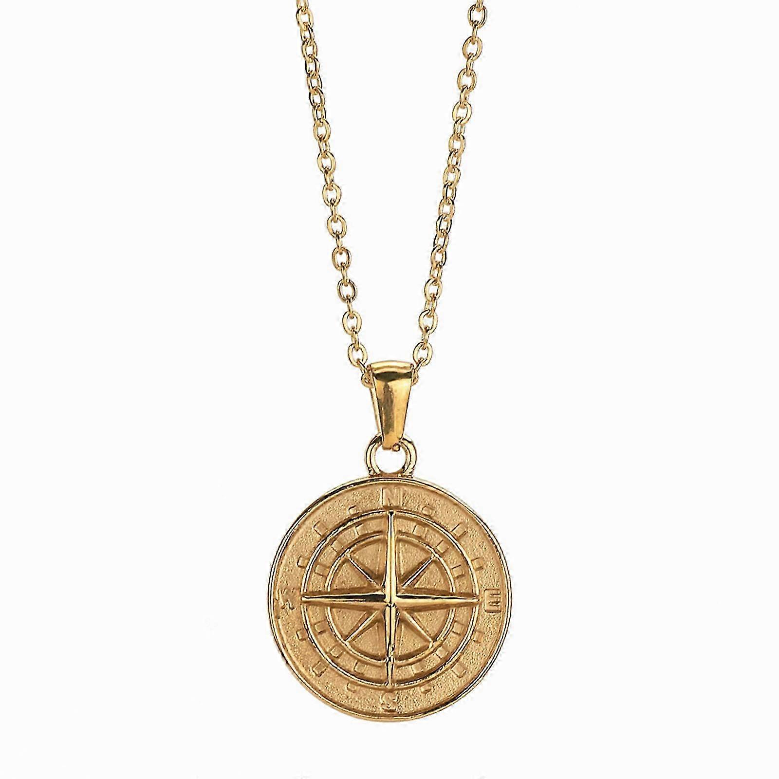 Compass Necklace for Men - Stackable Choker Chain Casual Sailing Holiday Neckchain