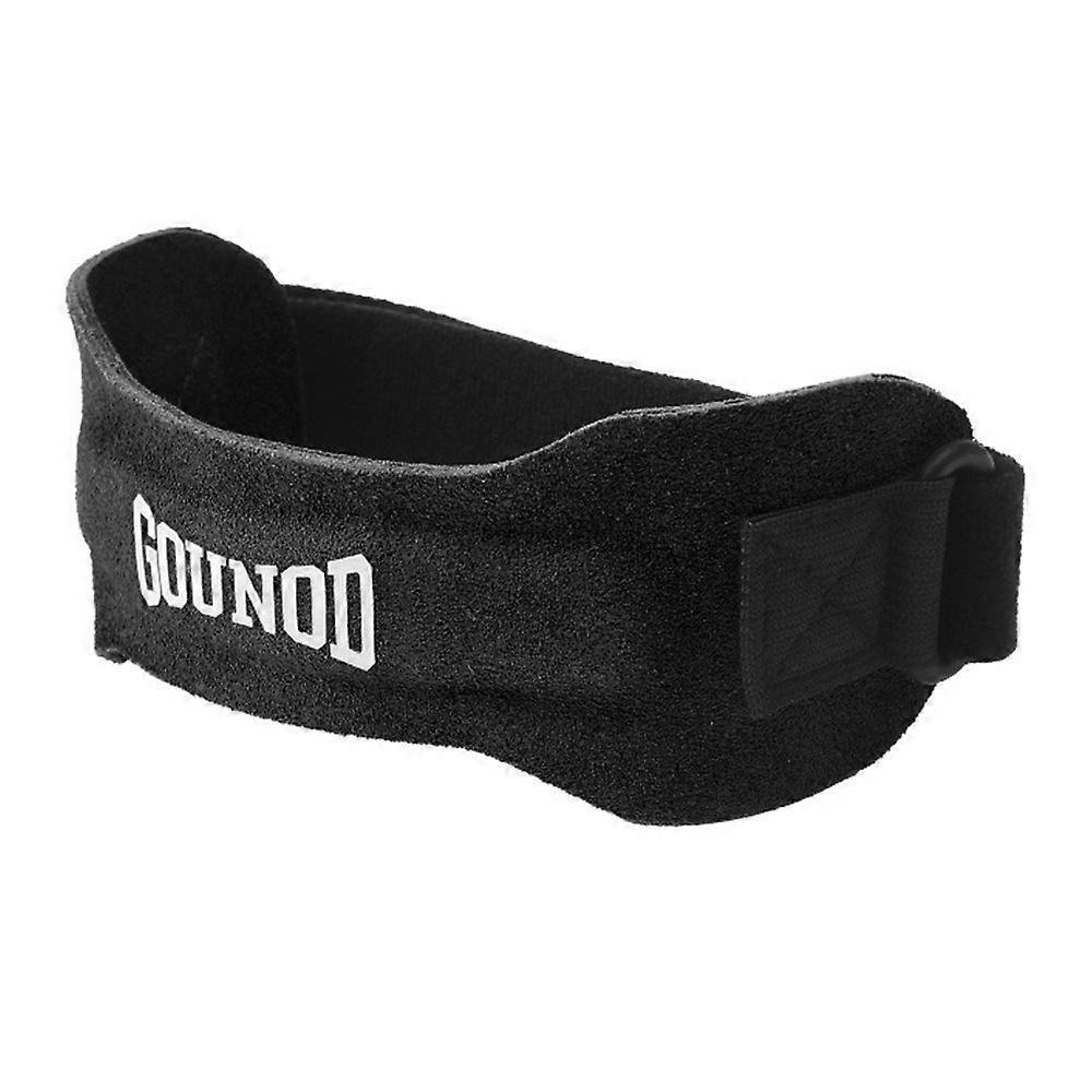 GOUNOD H15 1Pc Sports Compression Knee Strap Double Layer Cowhide Leather Patella Support for Runnin