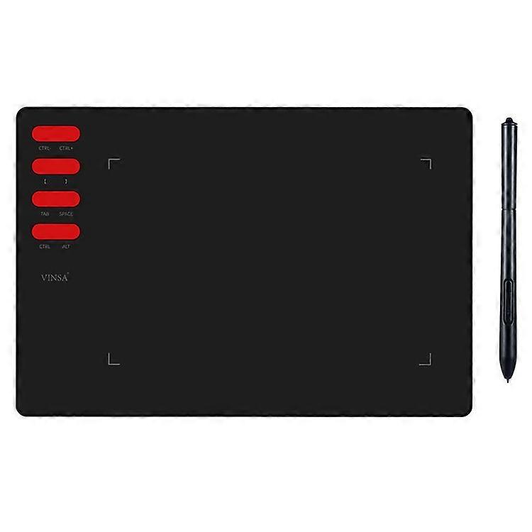 VINSA T505 Portable Digital Tablet Electronic Drawing Plate + 8192 Level Pressure Sensitive Pen Refills OTG Adapter with Cable Cop