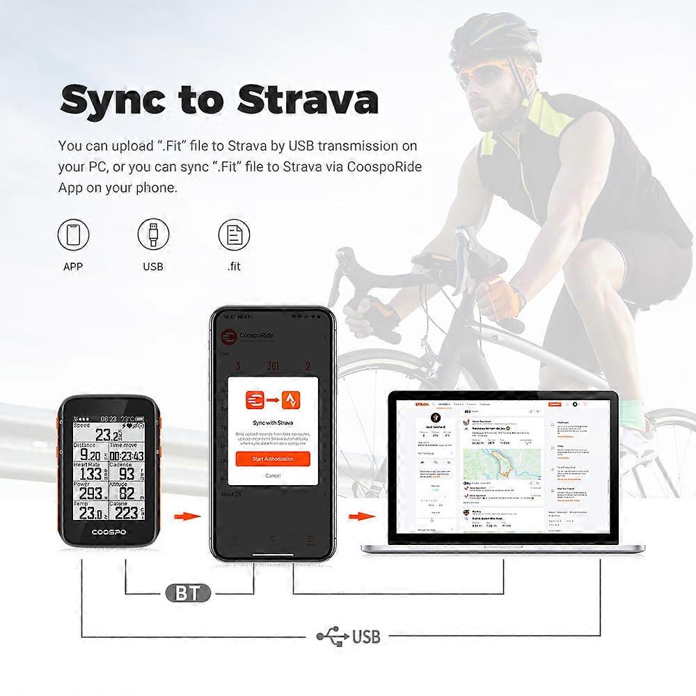 Wireless Bike Computer Waterproof Bicycle GPS Computer with Auto Backlight LCD Screen BT Speedometer Odometer for Road Bike Mountain Bike