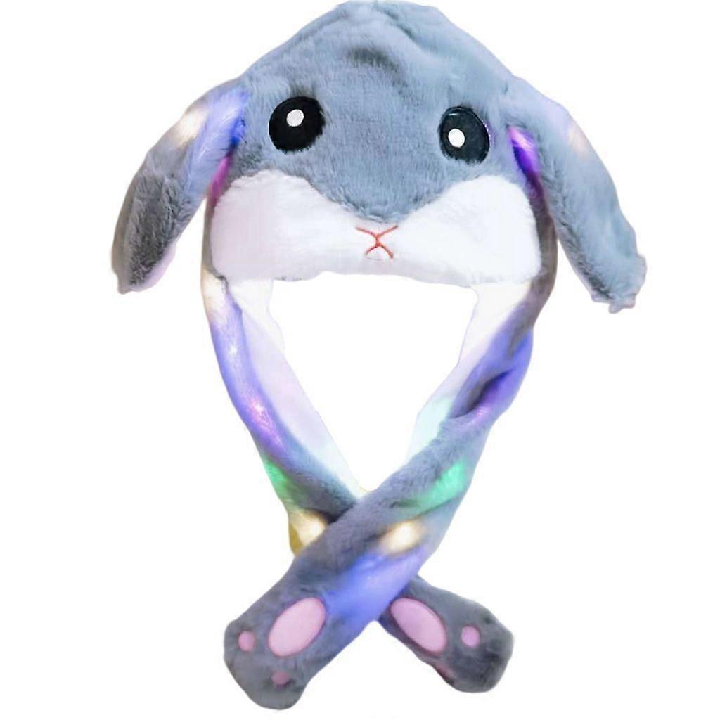 Jumping Rabbit Ear Hat Moving Rabbit Ears Hat Led Rabbit Hat Party Earflap