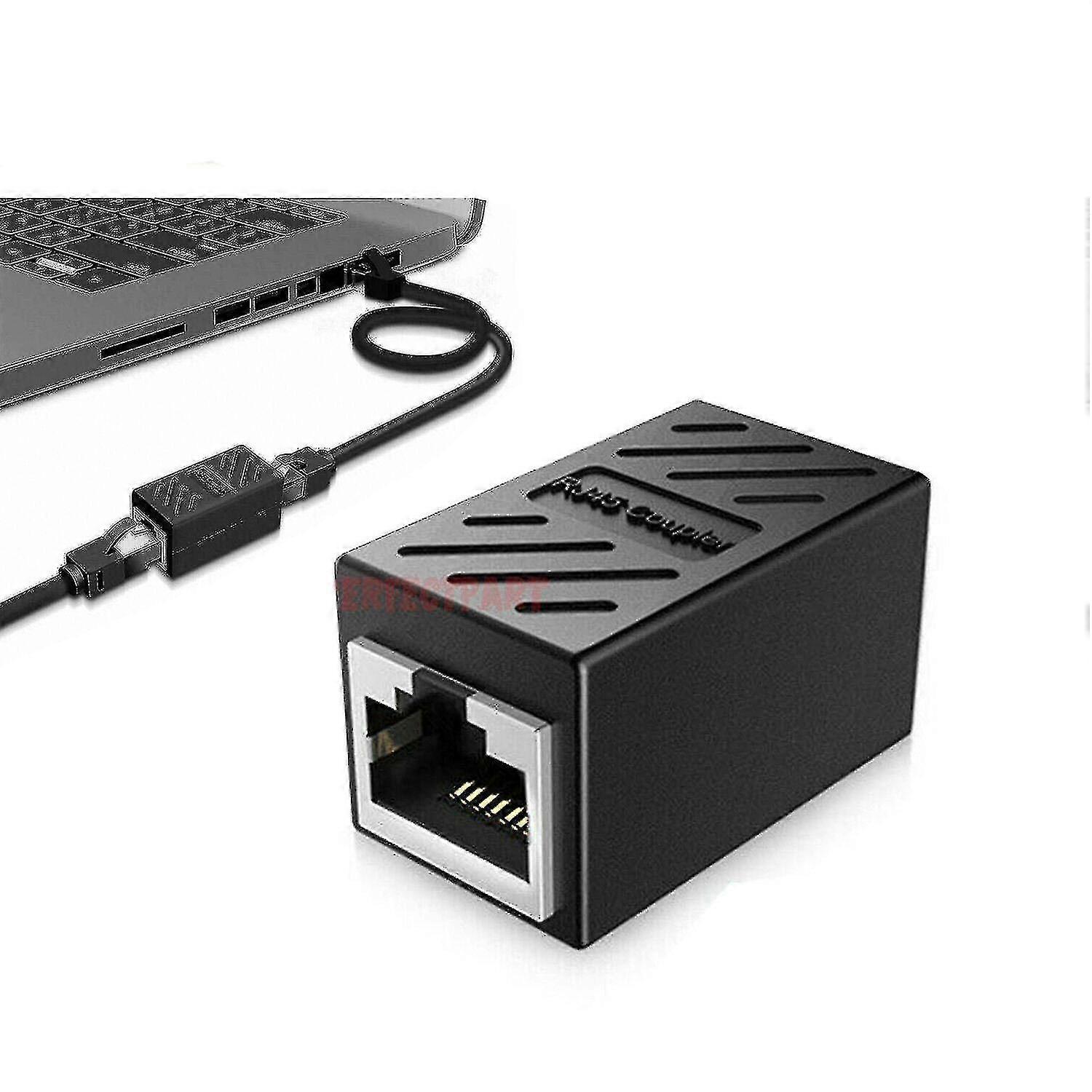 2szt Rj45 Łącznik inline Cat7 / cat6 / cat5e Ethernet Ethernet Cable Extender Connector