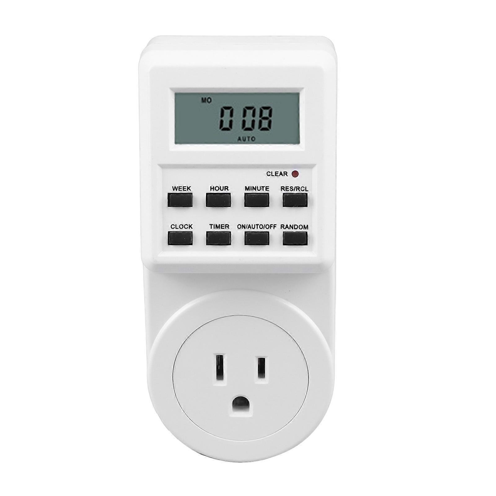 Timing Socket Intelligent Multi Functional Infinite Cycle Digital Programmable Timer for Home
